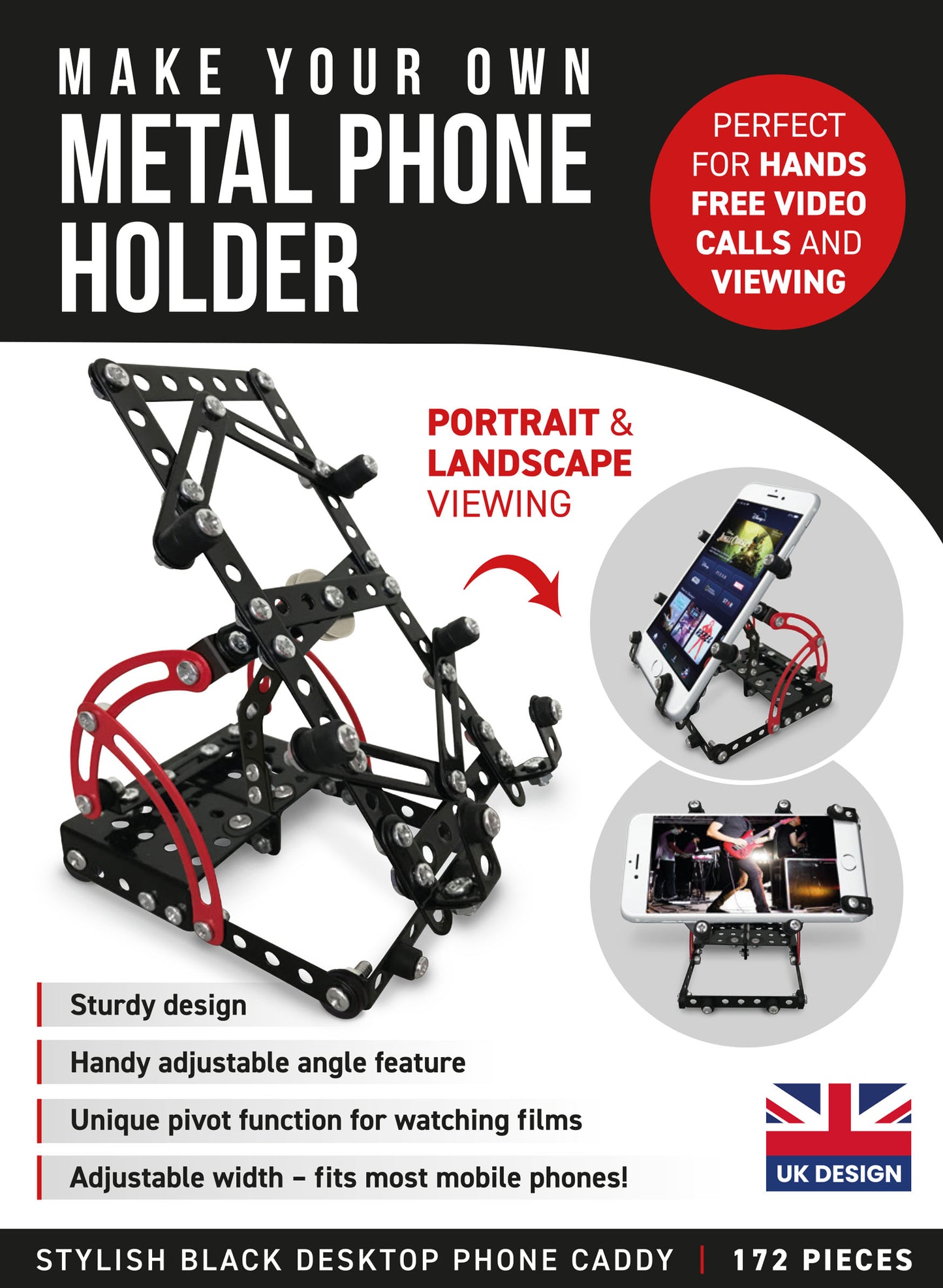 Make Your Own Metal Mobile Phone Holder (Black)