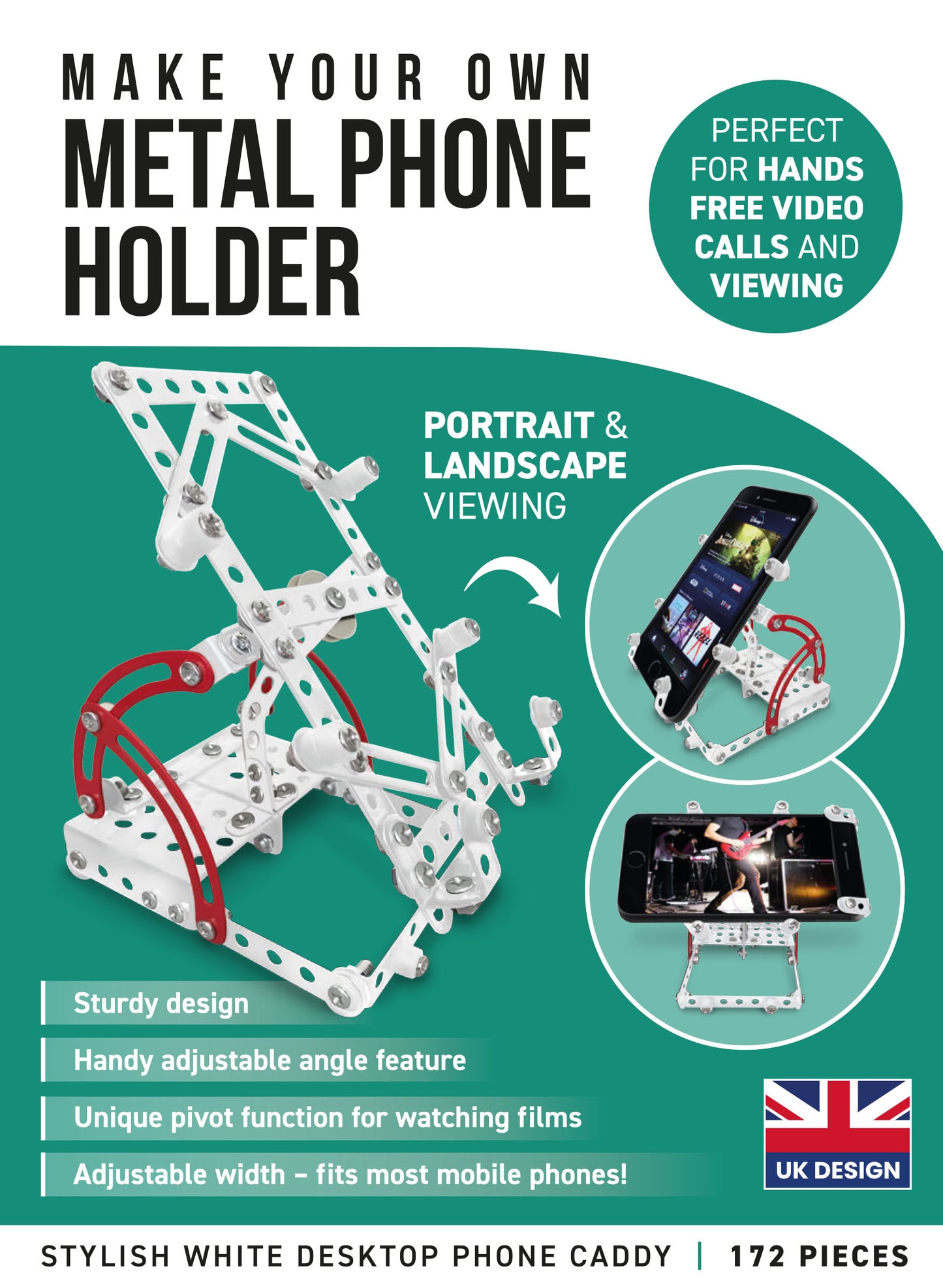 Make Your Own Metal Mobile Phone Holder (White)