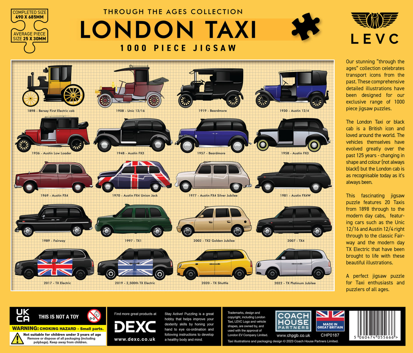 London Taxis 1000 Piece Jigsaw Puzzle