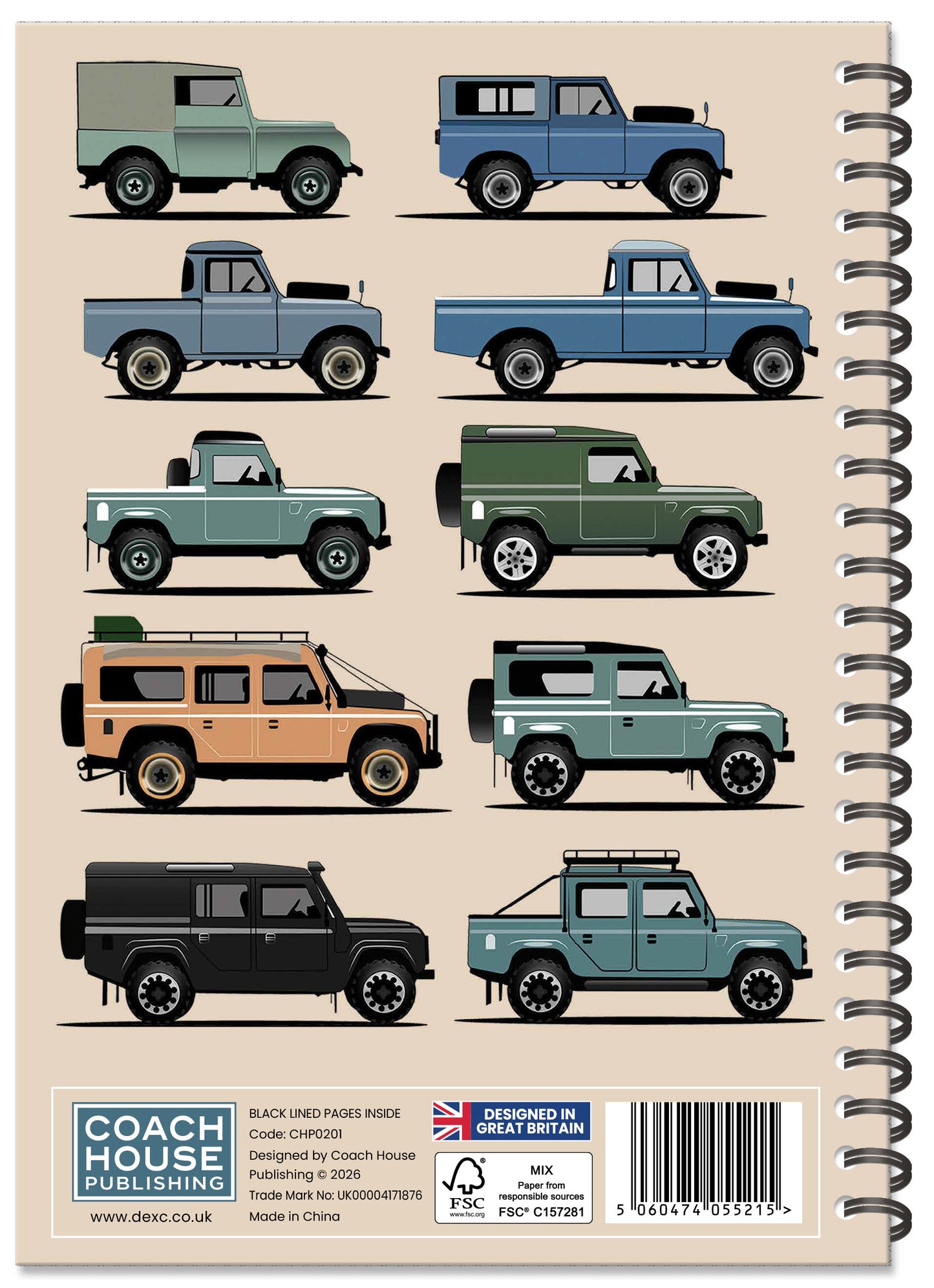 Landy Spiral Bound Notebook (A5 lined pages)