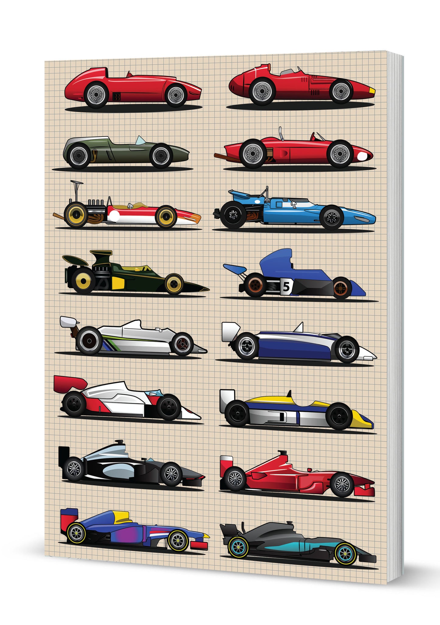 Grand Prix Racing Cars Softback A5 Notebook