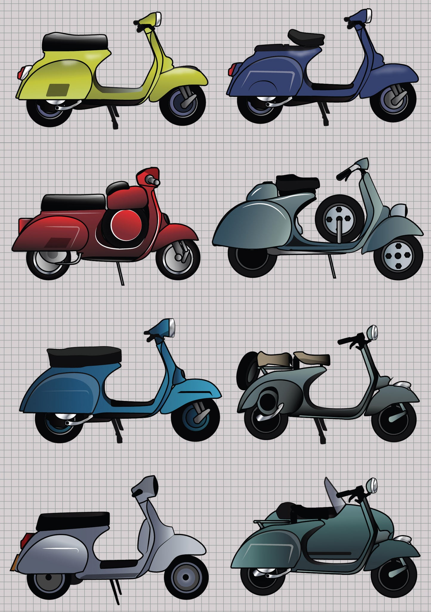 Scooters Softback A5 Notebook