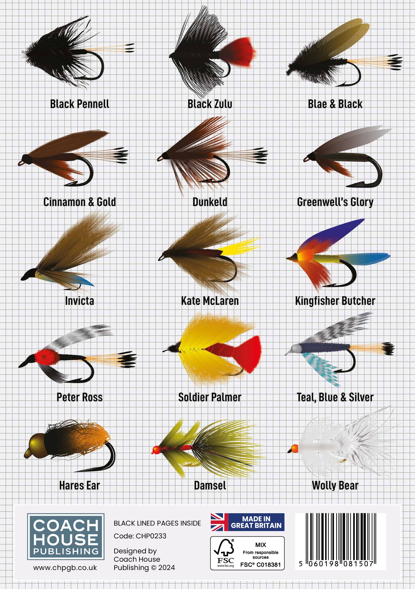 Vintage Fly Fishing A5 Softback Notebook