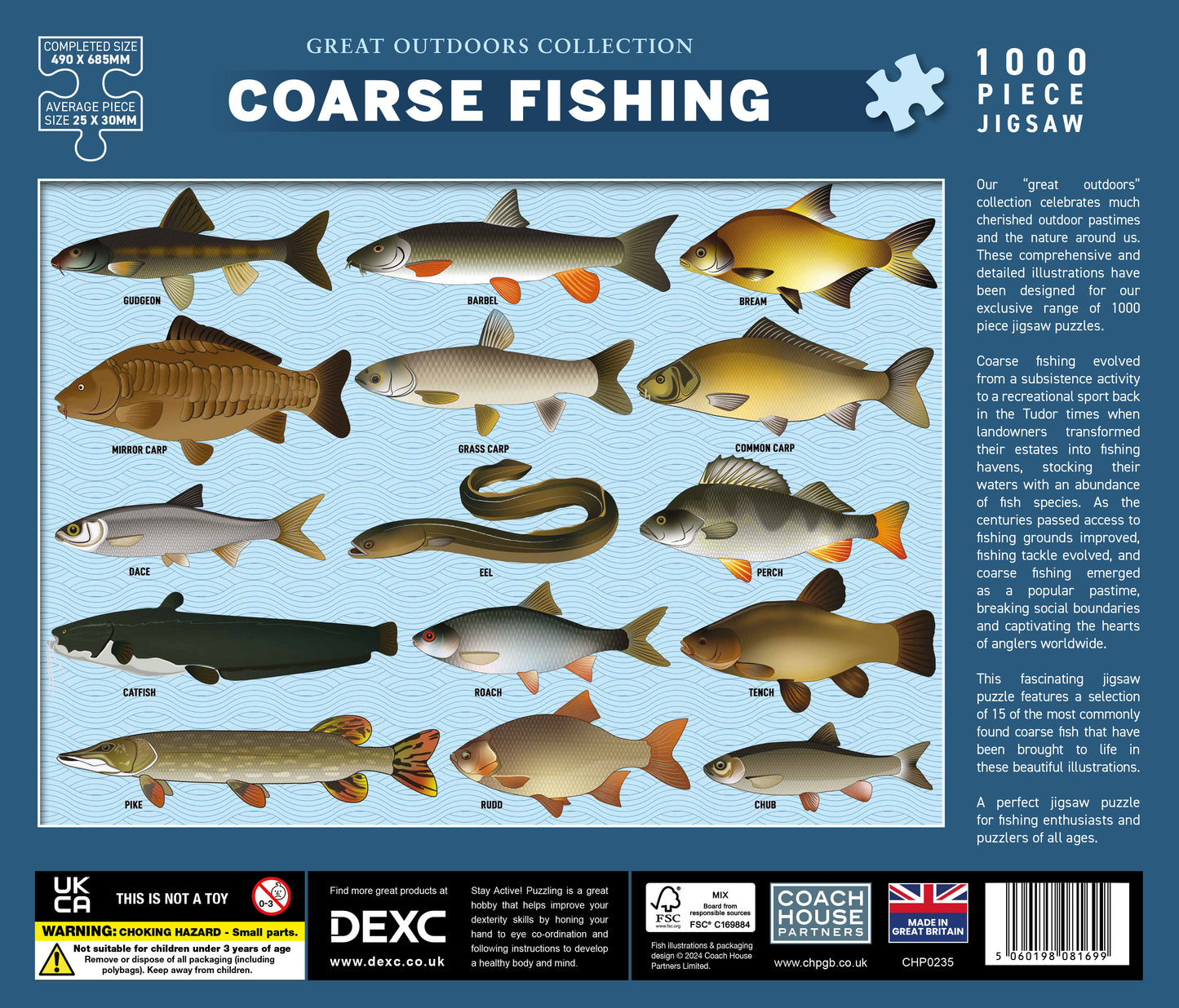 Coarse Fish 1000 Piece Jigsaw Puzzle