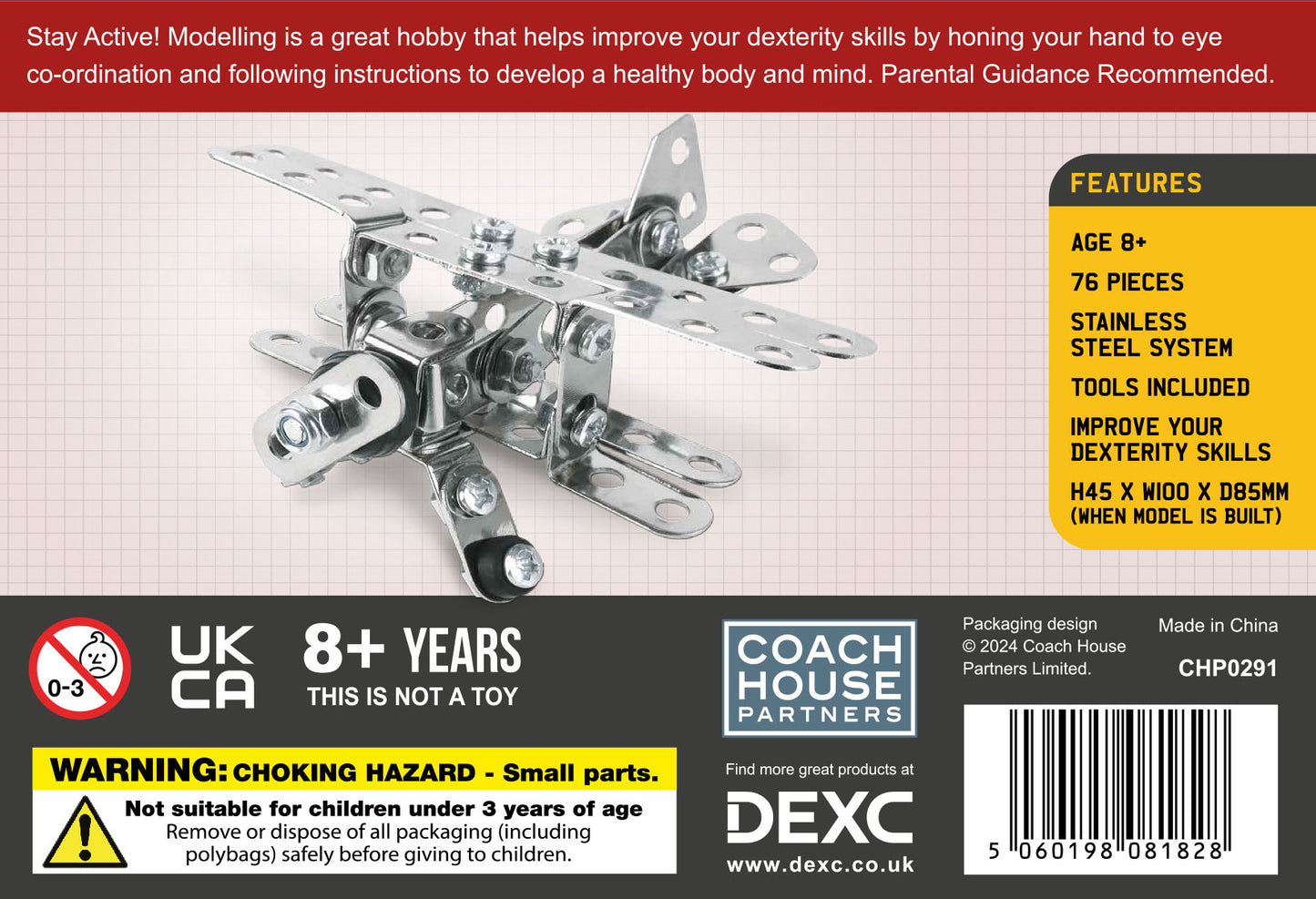 Mini Builder Series Airplane Metal Construction Set
