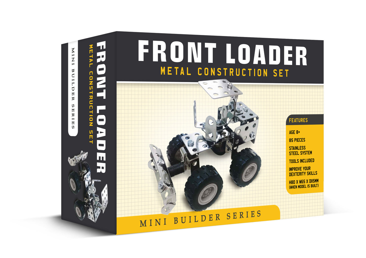Mini Builder Series Front Loader Metal Construction Set