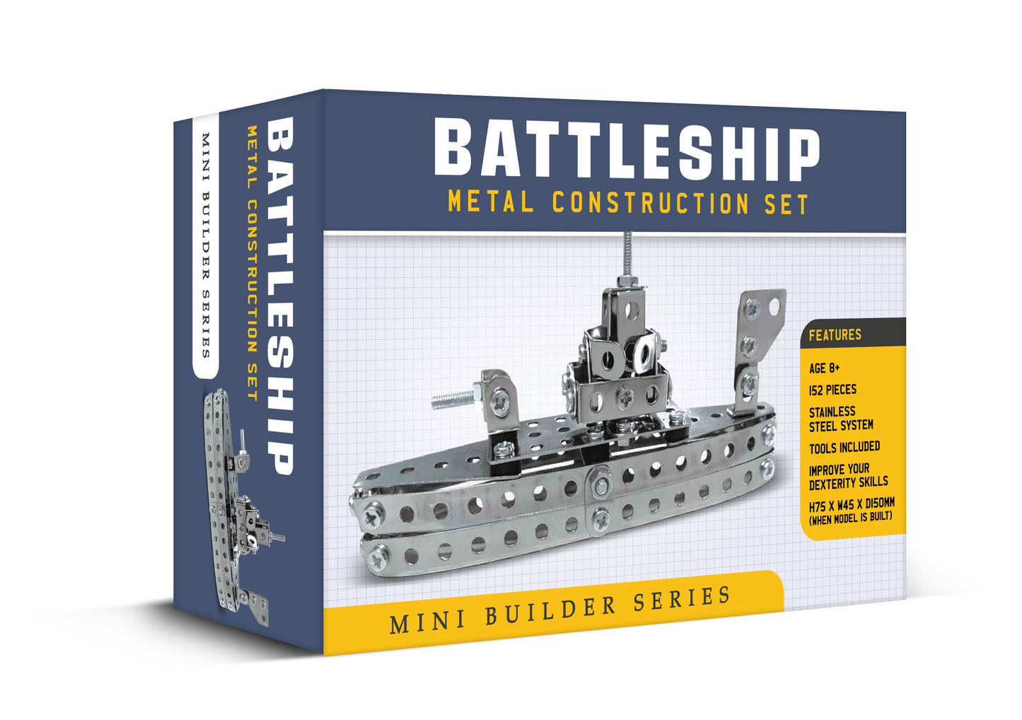 Mini Builder Series Battleship Metal Construction Set