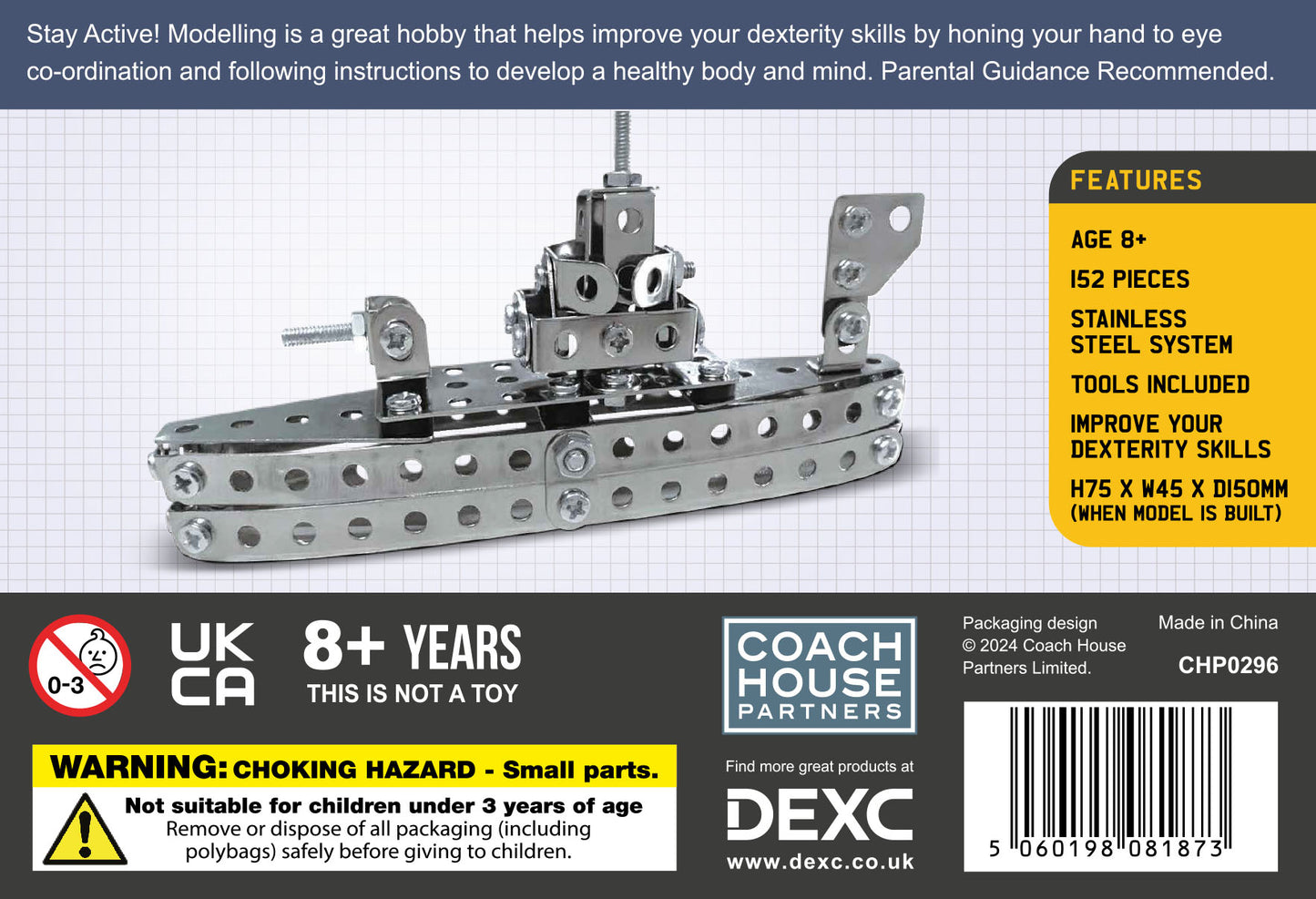 Mini Builder Series Battleship Metal Construction Set