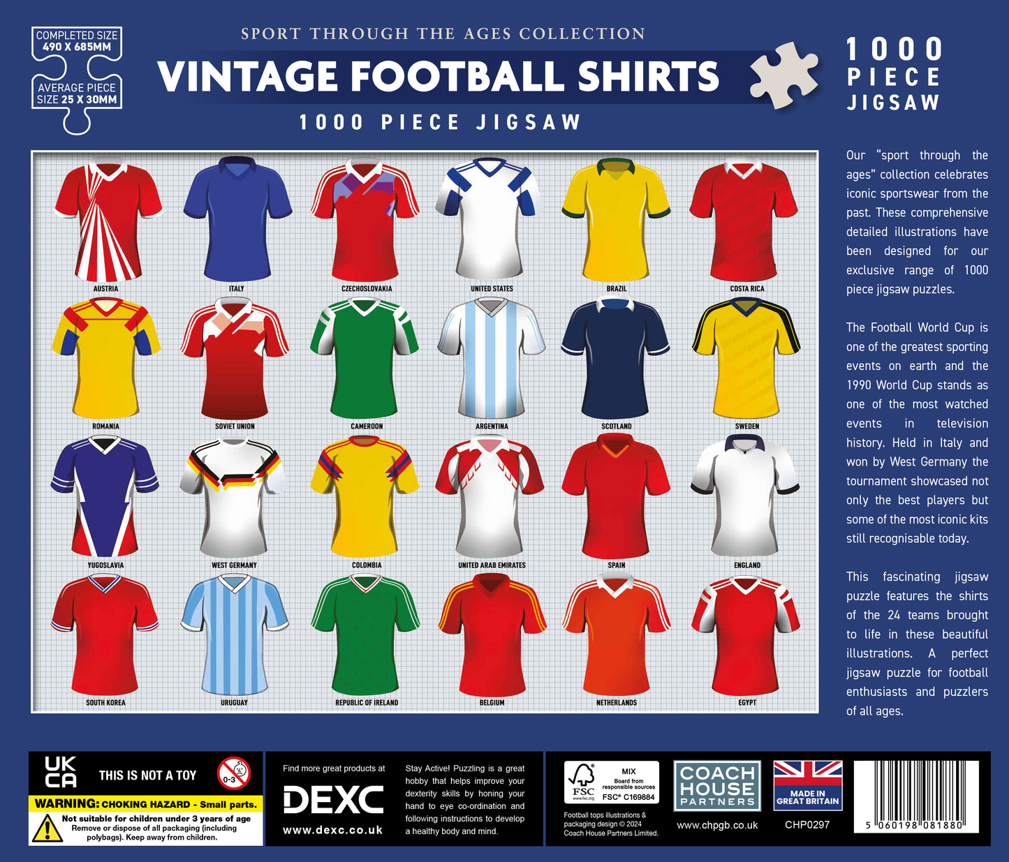 Vintage Football Tops 1000 Piece Jigsaw Puzzle