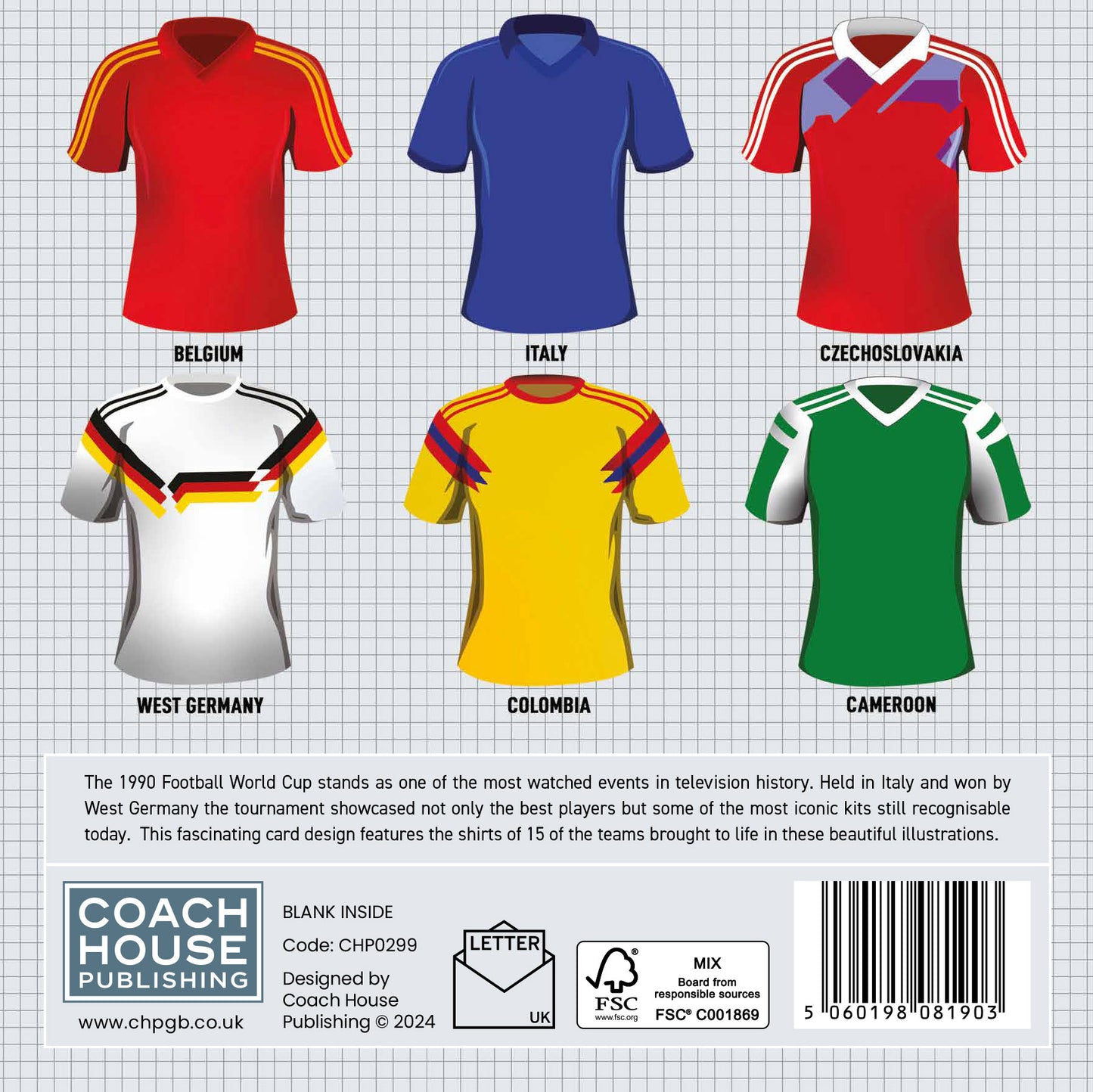 Vintage Football Tops Greetings Card (150x150 blank)