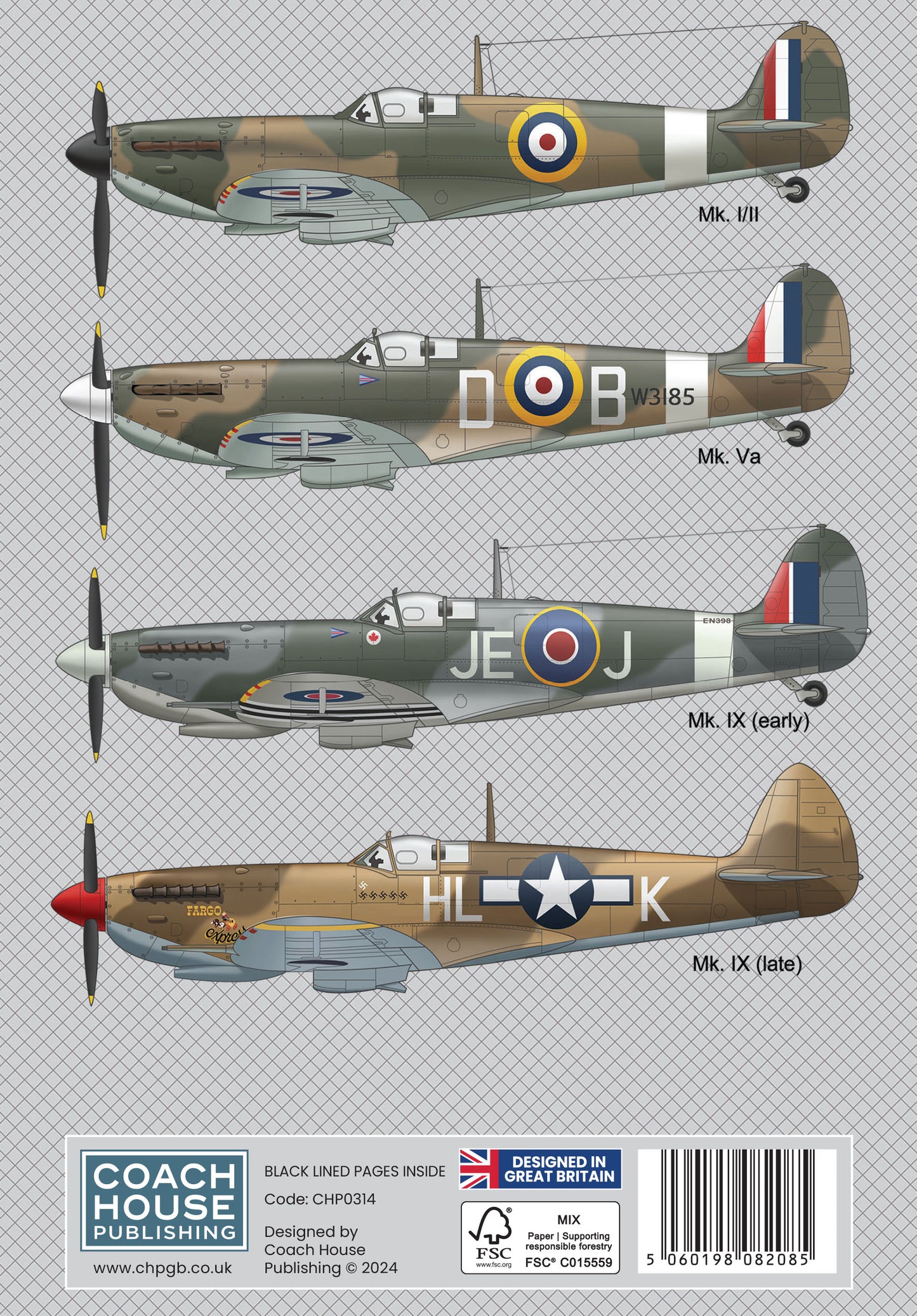 Spitfire Hardcover A5 Notebook