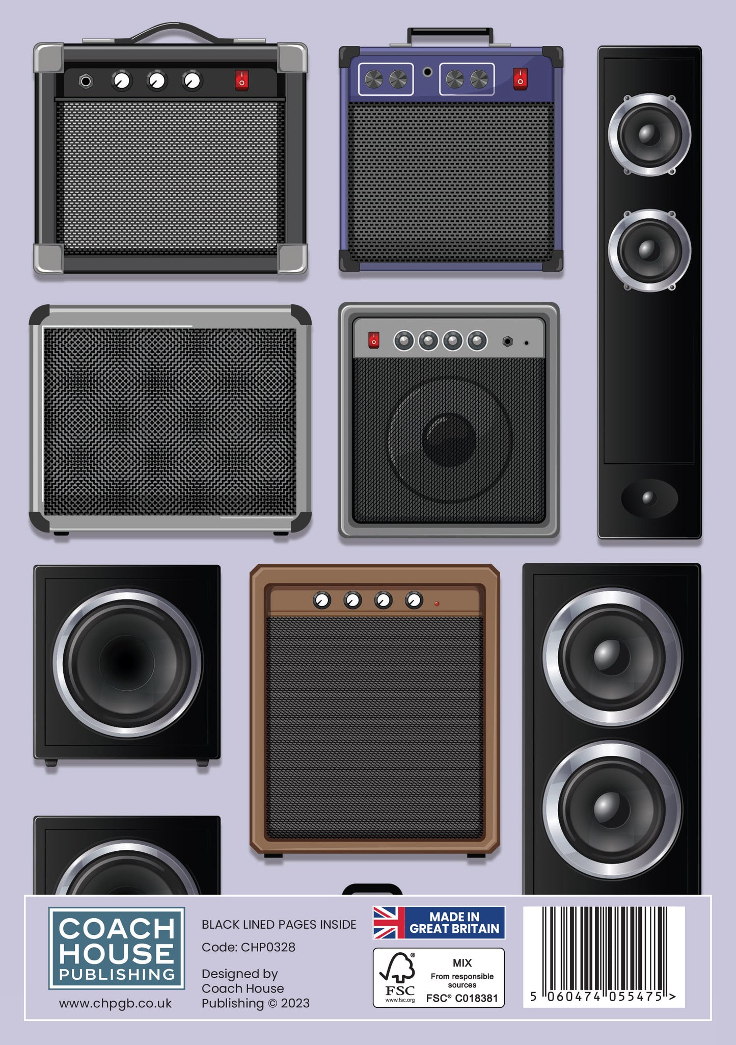Music Speaker A5 Softback Notebook