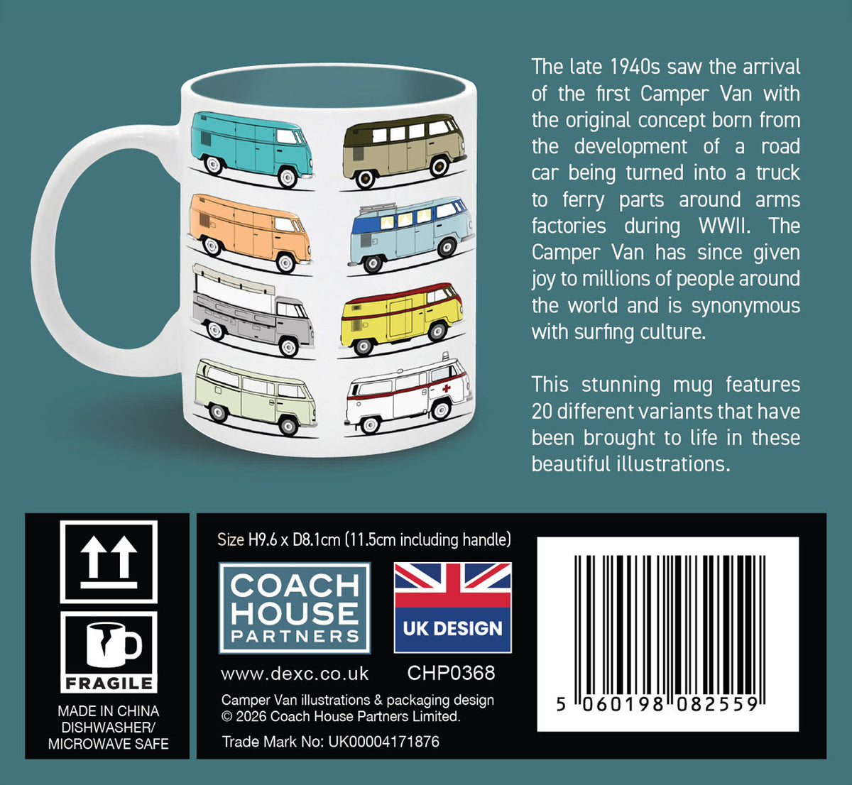 Camper Van Ceramic Mug with Gift Box (11oz)