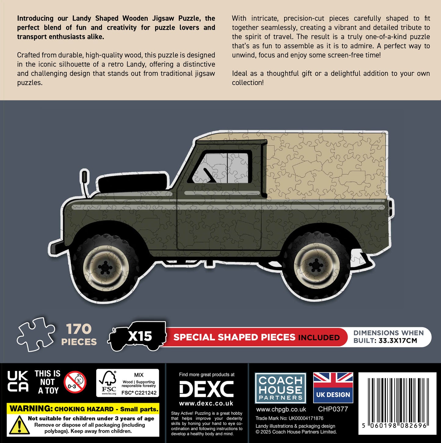 Landy Shaped Wooden Jigsaw Puzzle
