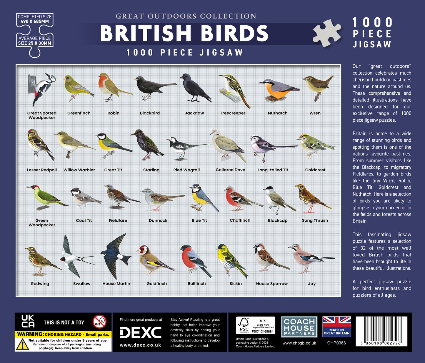 British Birds 1000 Piece Jigsaw