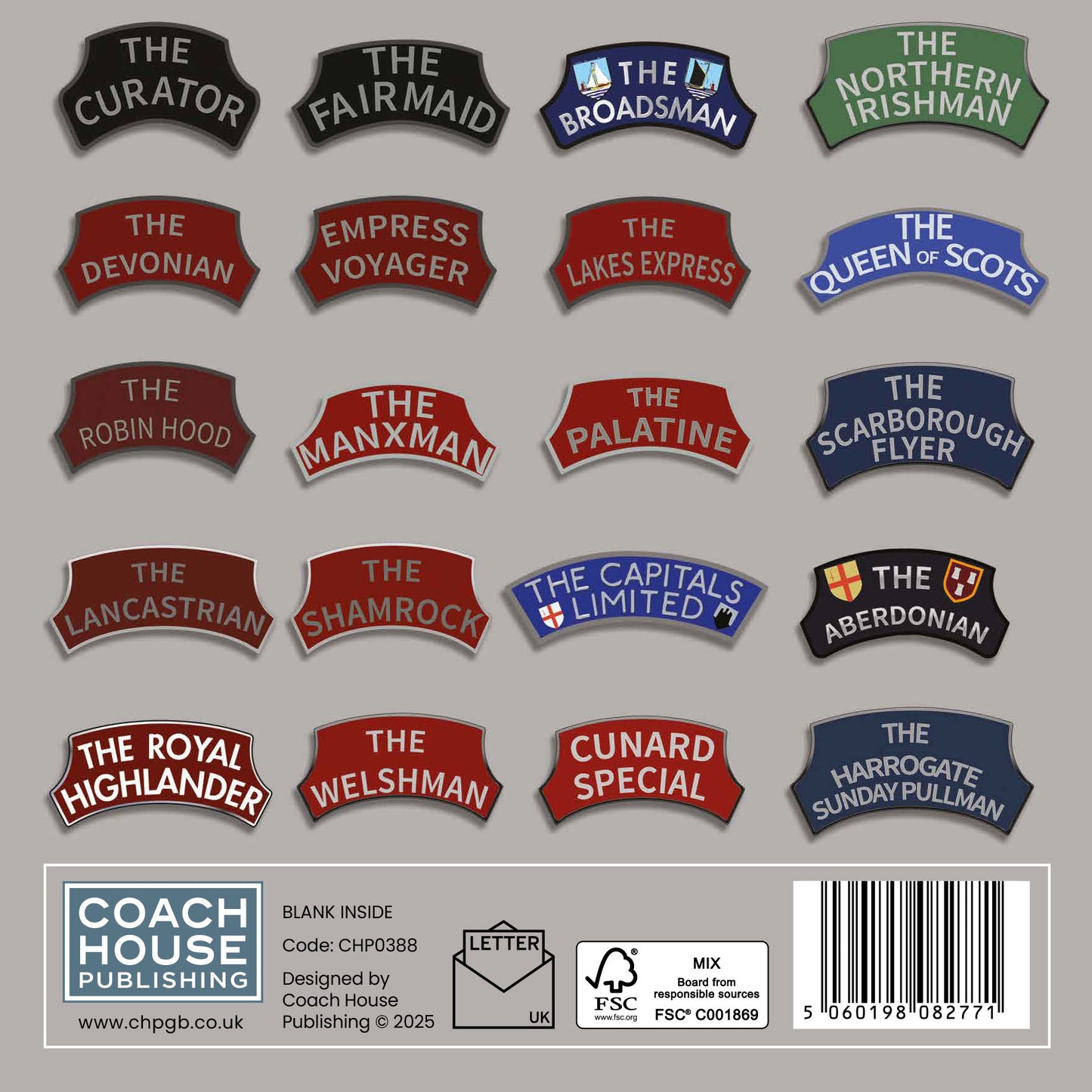 Steam Train Name Plates Greetings Card (150x150 Blank)