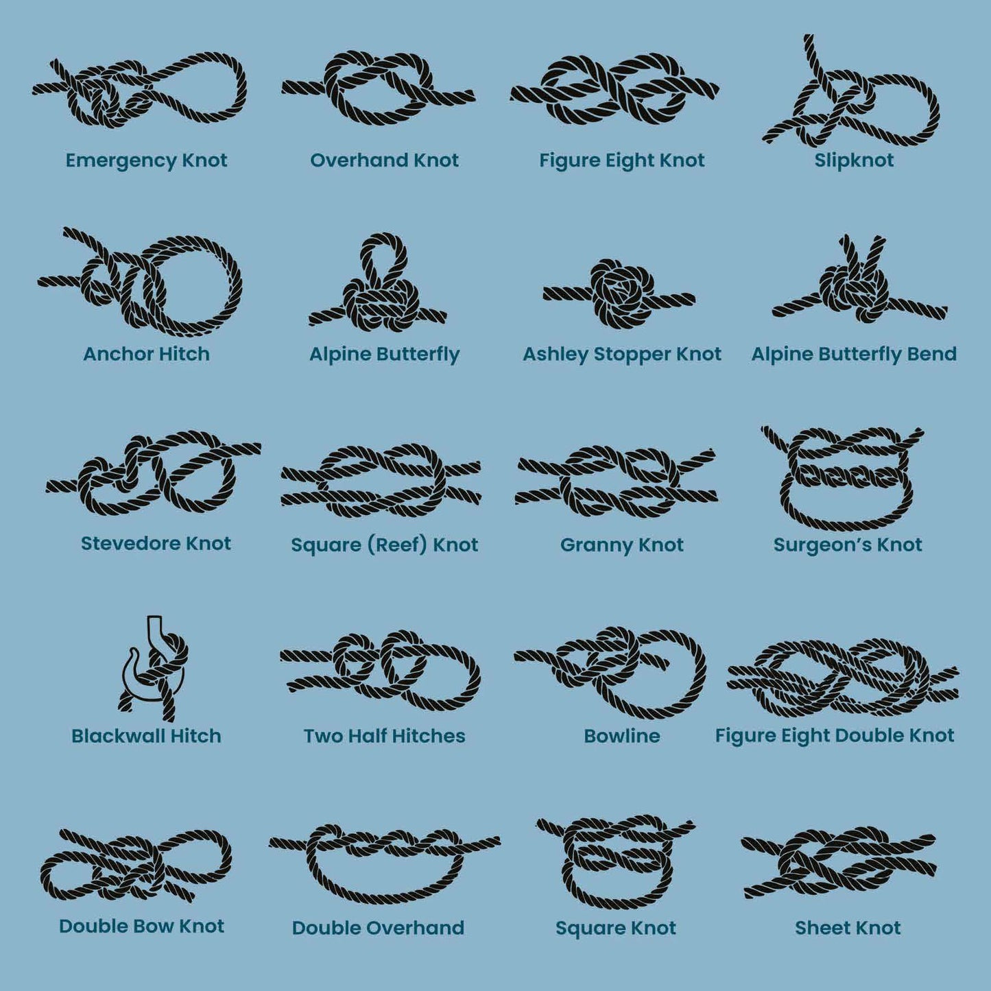 Knots Greetings Card (150x150 Blank)