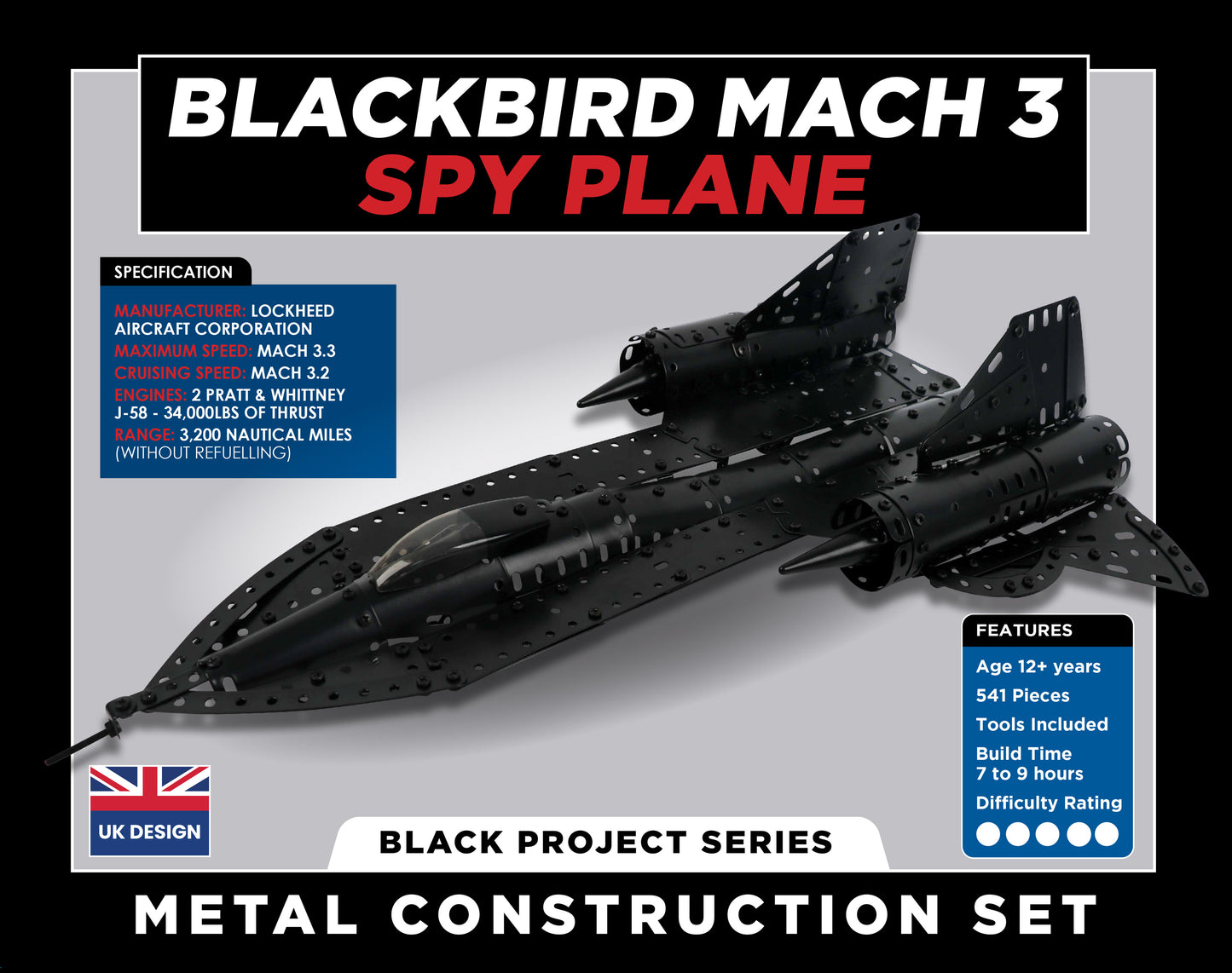 Blackbird SR71 Airplane Construction Set