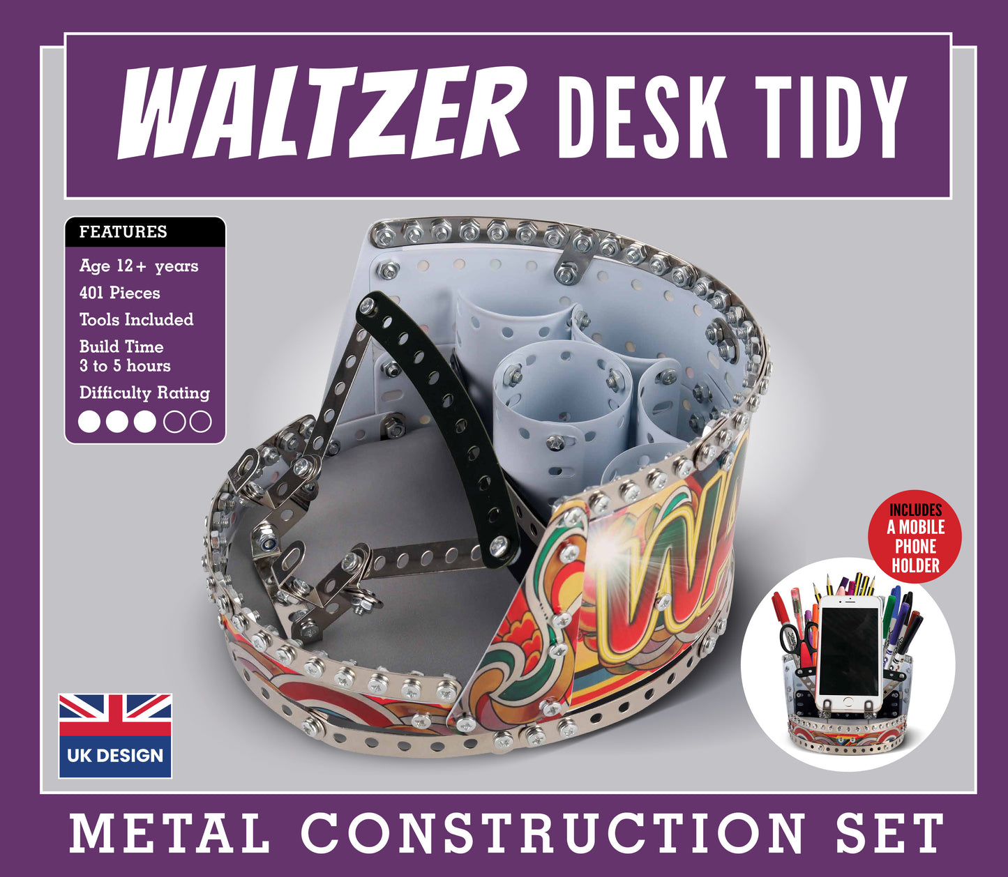 Waltzer Desk Tidy Metal Construction Set