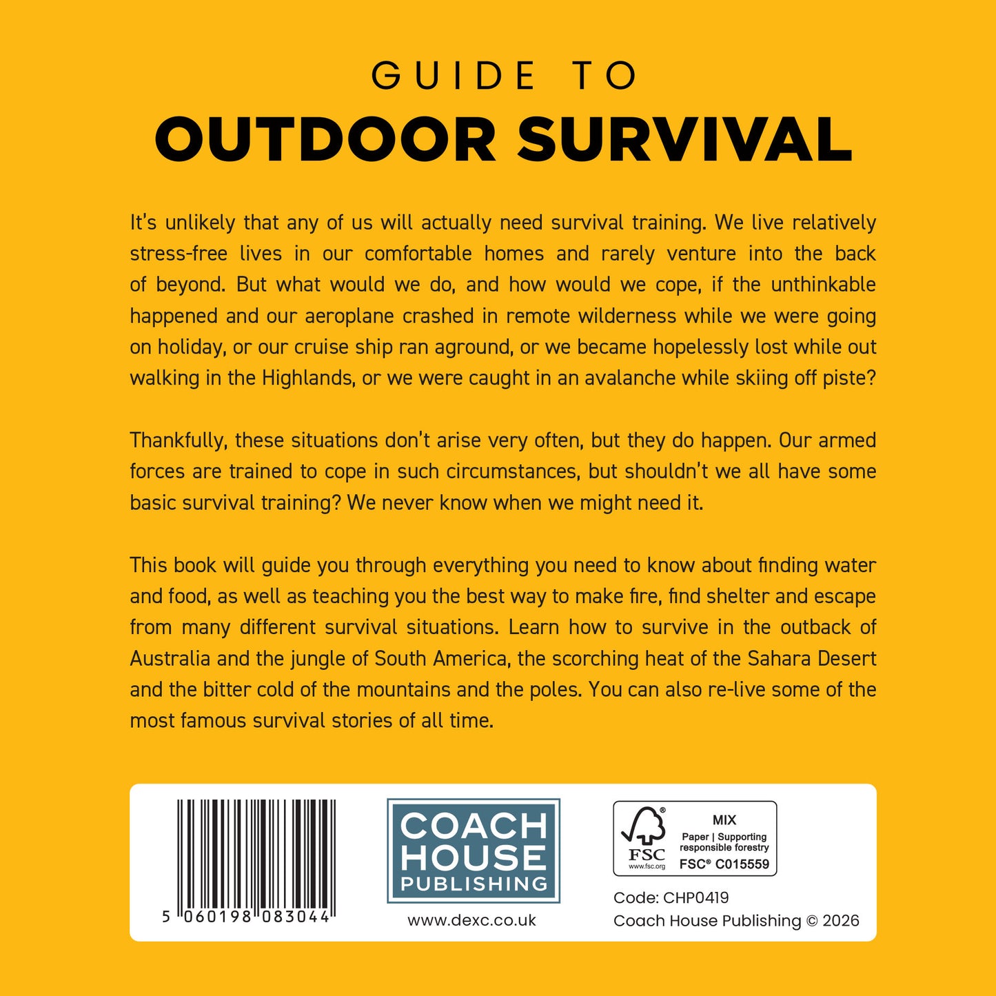 Guide to Outdoor Survival Hardback Book