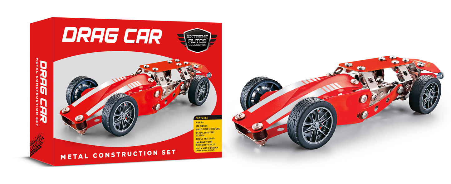 Drag Car Racer Metal Construction Set