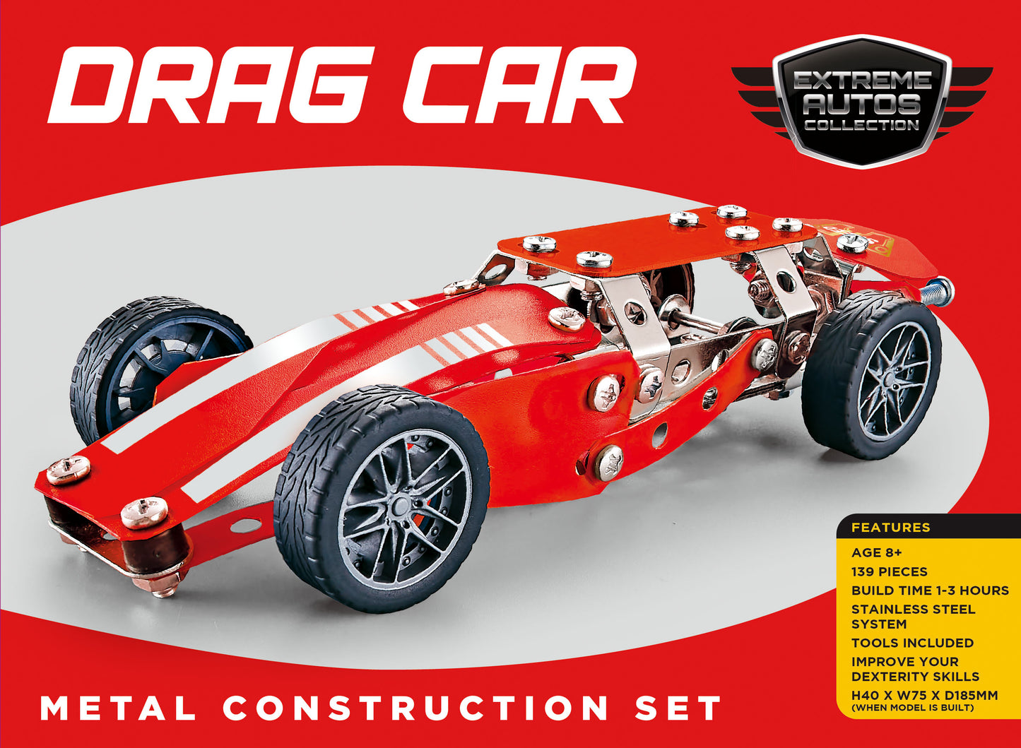 Drag Car Racer Metal Construction Set
