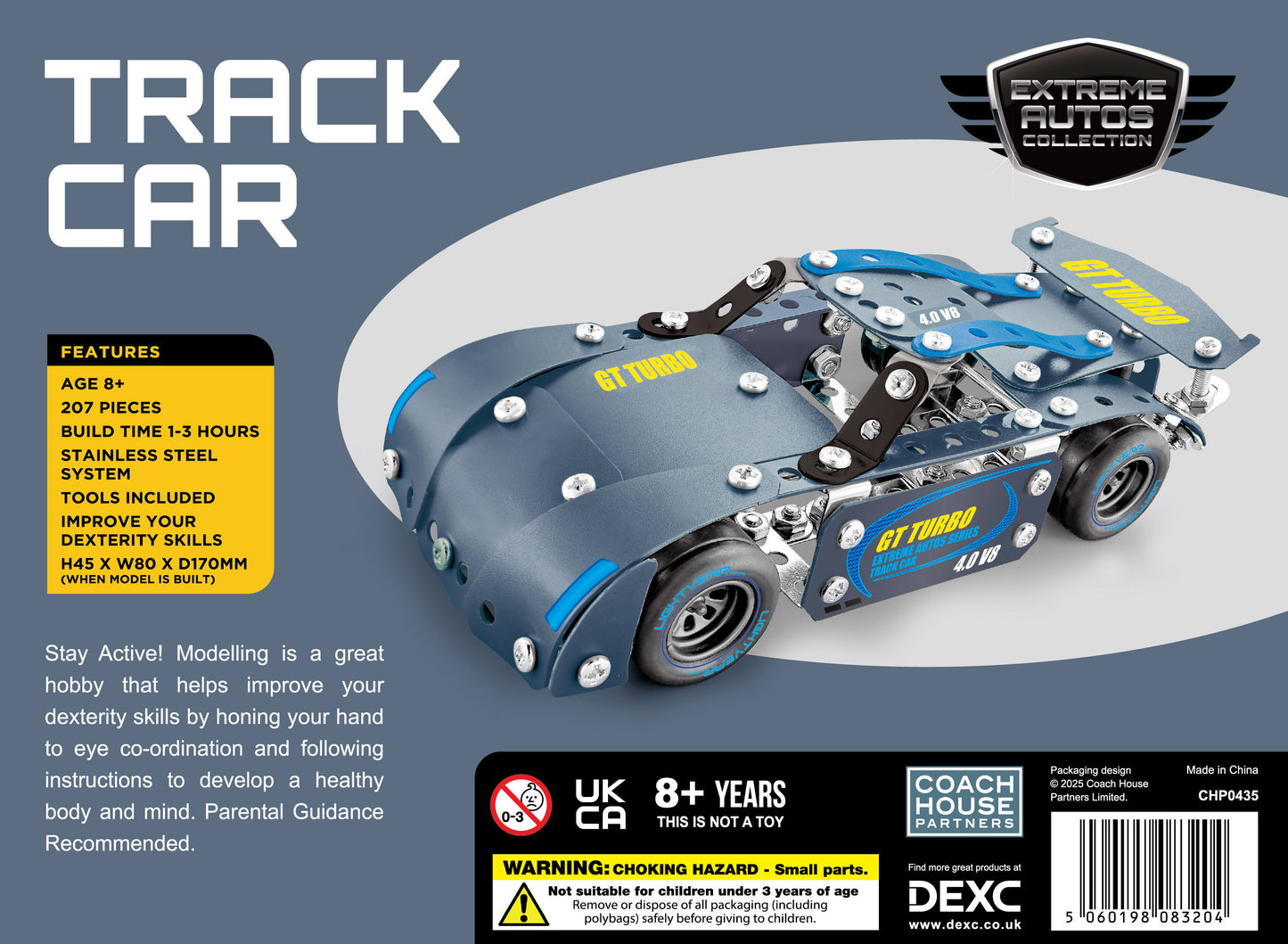 Track Car Metal Construction Set