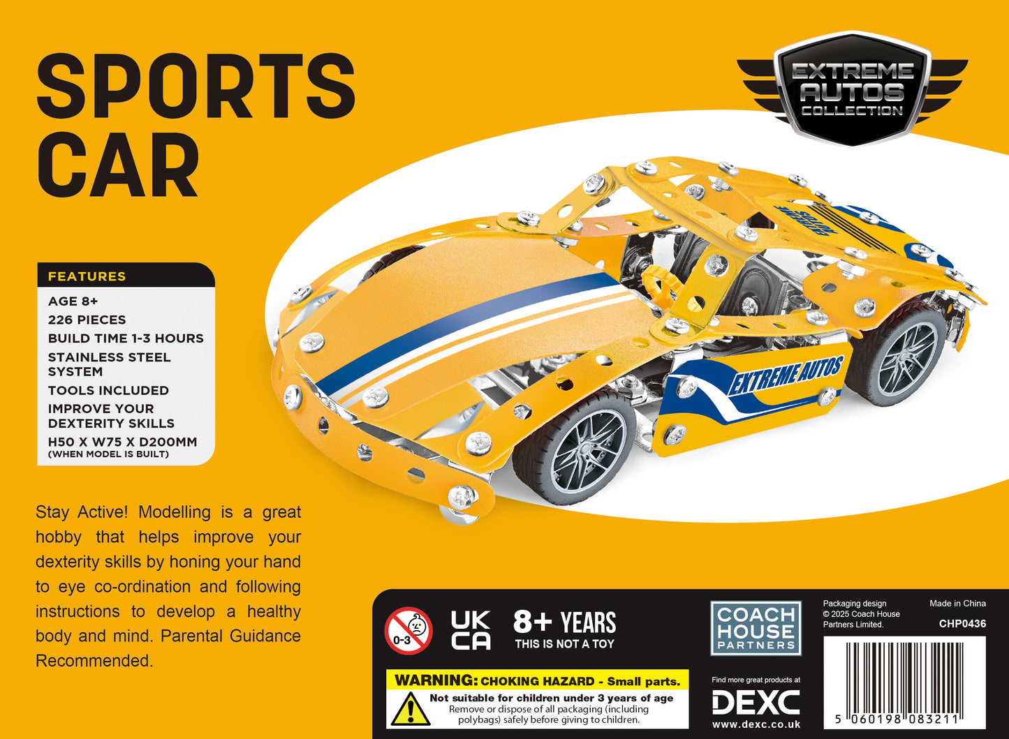 Sports Car Metal Construction Set