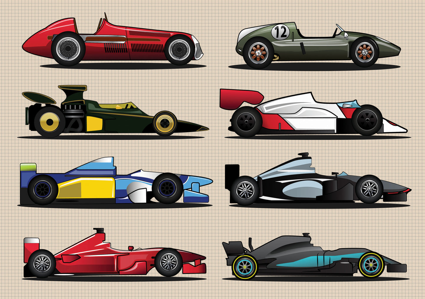 Grand Prix Cars 99 Piece Jigsaw
