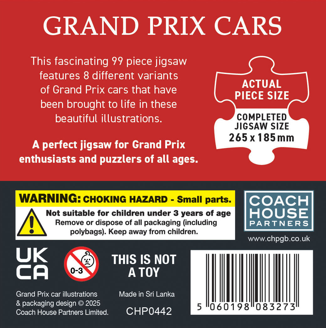 Grand Prix Cars 99 Piece Jigsaw