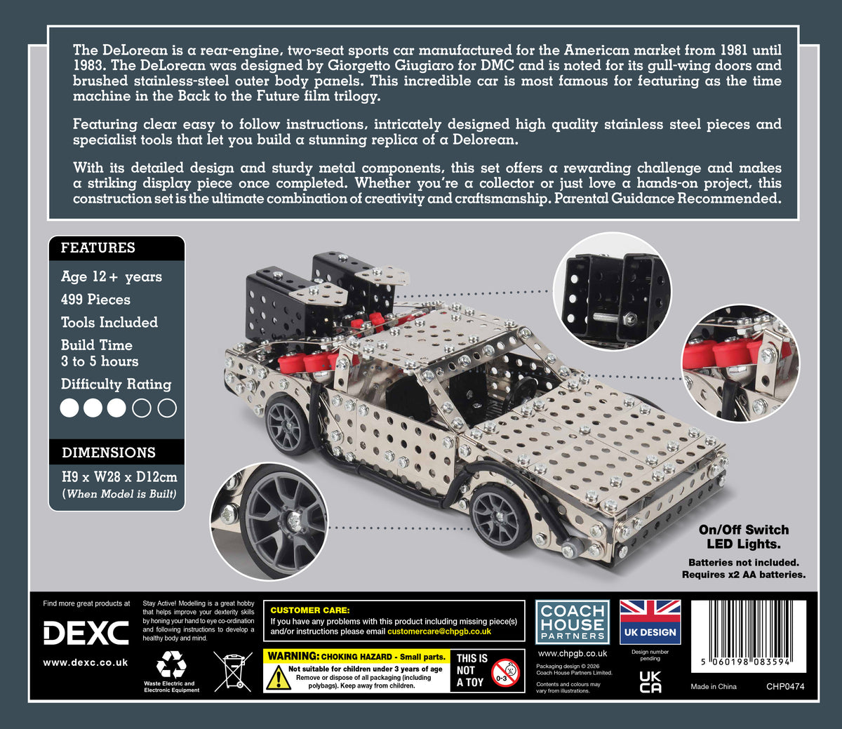 Delorean Metal Construction Set