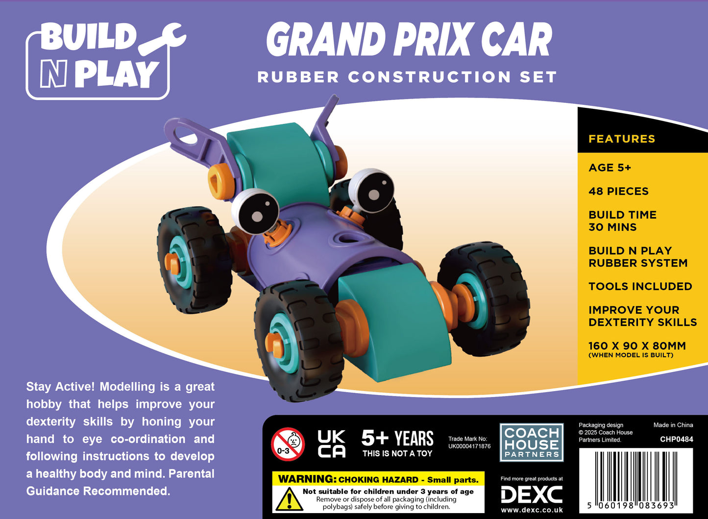 Grand Prix Car Build n Play Rubber Construction Set