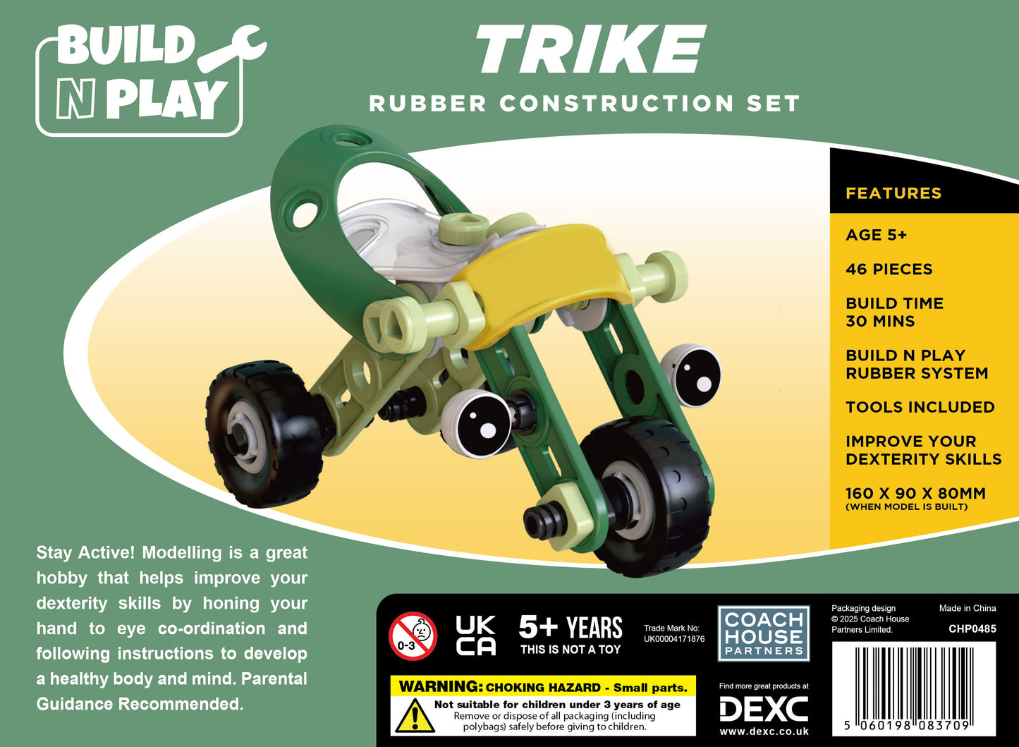 Trike Build n Play Rubber Construction Set