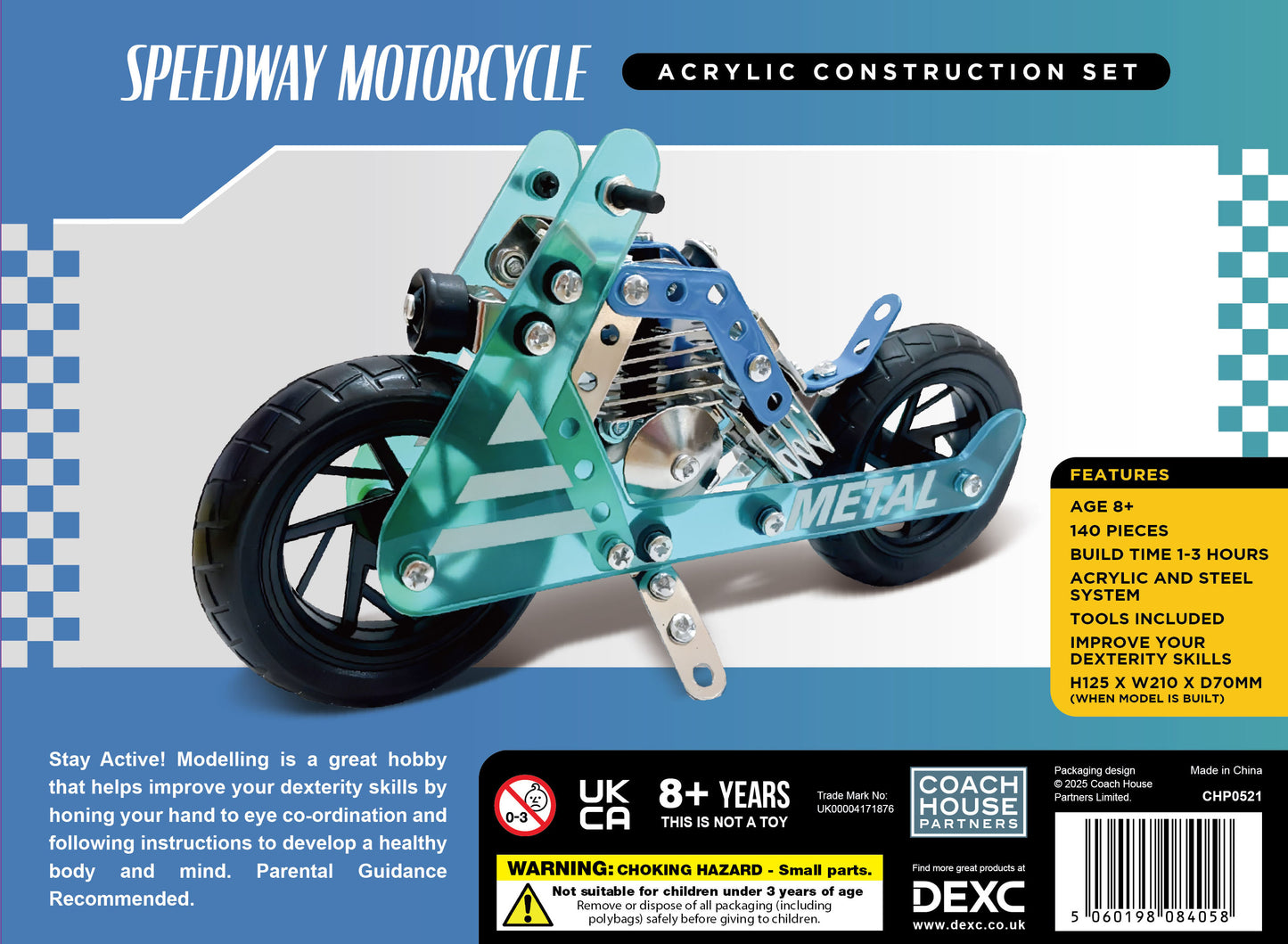 Speedway Motorcycle Acrylic Construction Set