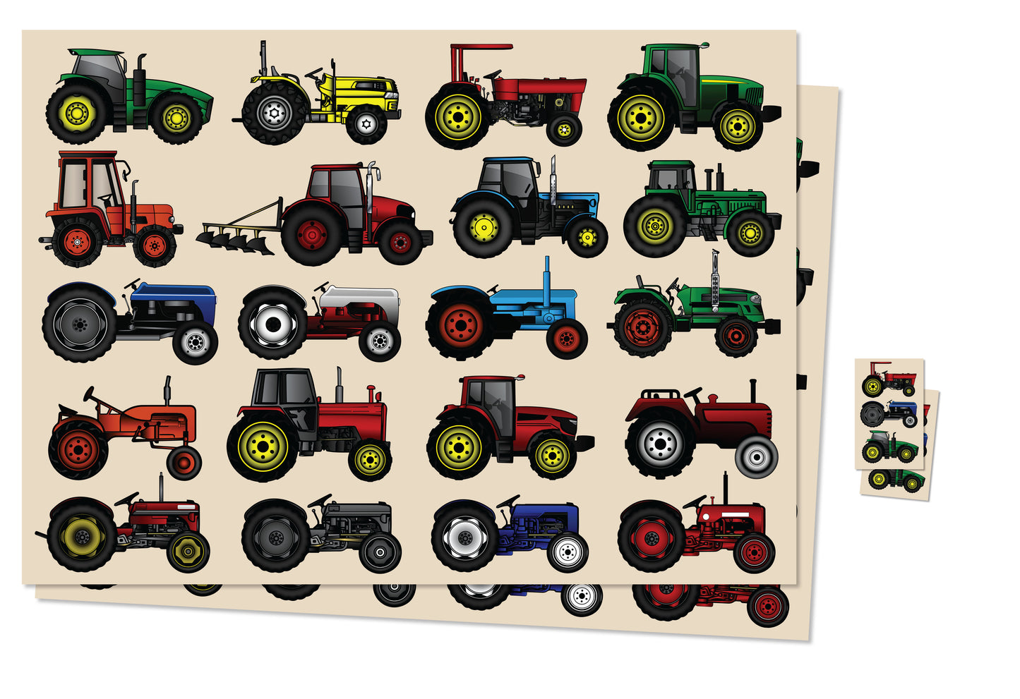 Tractor Gift Wrap + Gift Tag x2