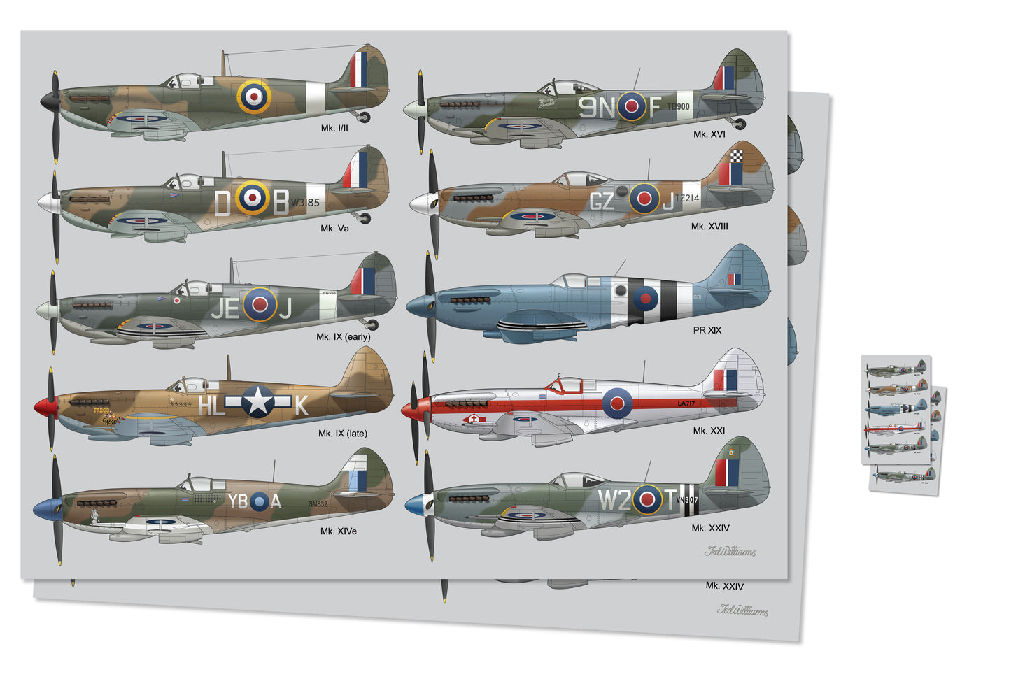 Spitfire Gift Wrap + Gift Tag x2