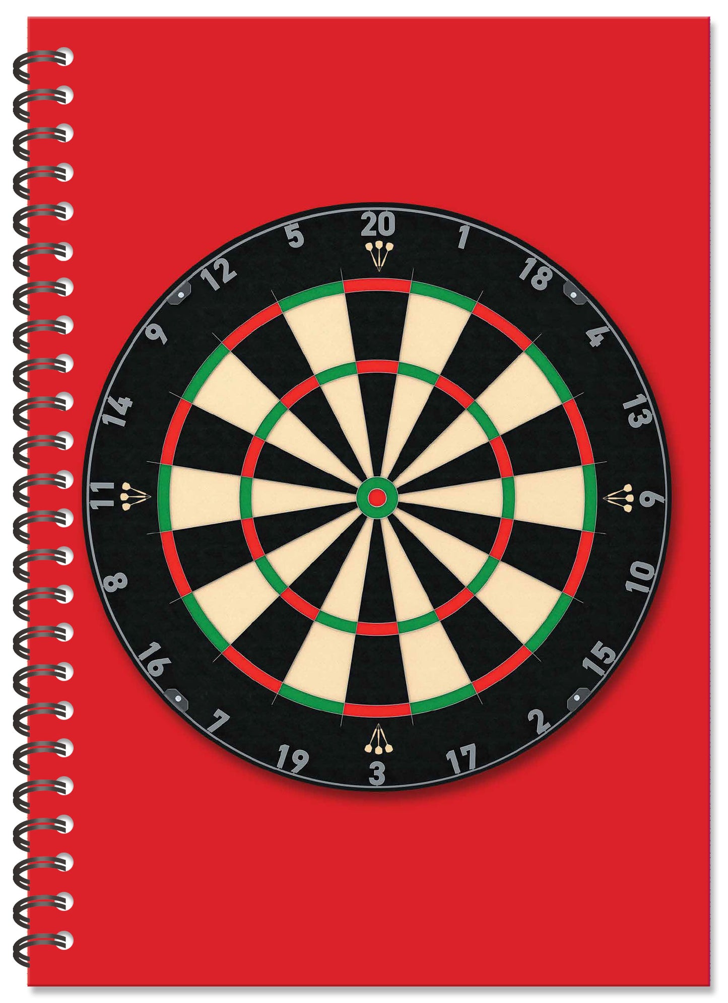 Dartboard Spiral Bound Notebook (A5 Lined Pages)