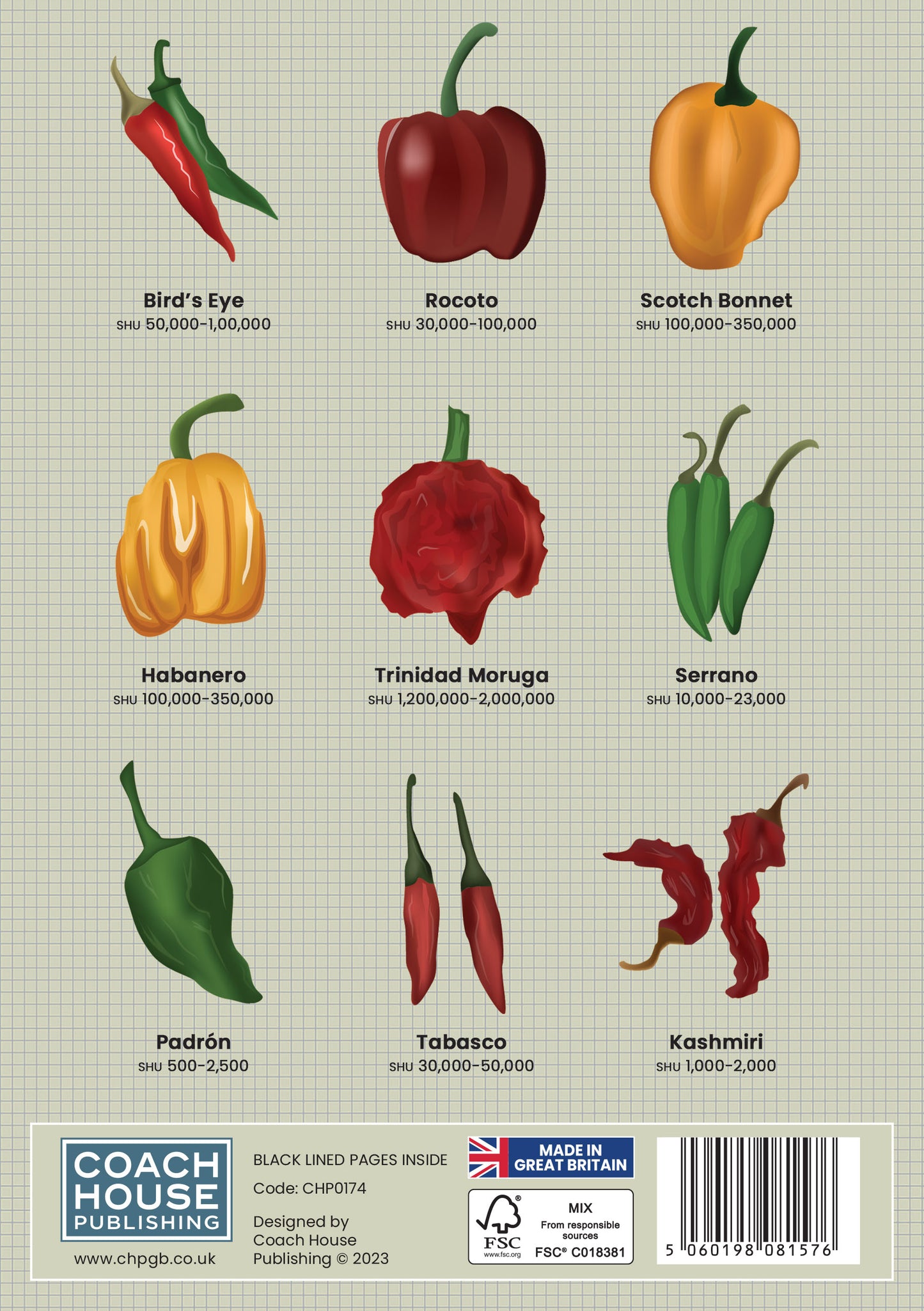 Chillies A5 Softback Notebook