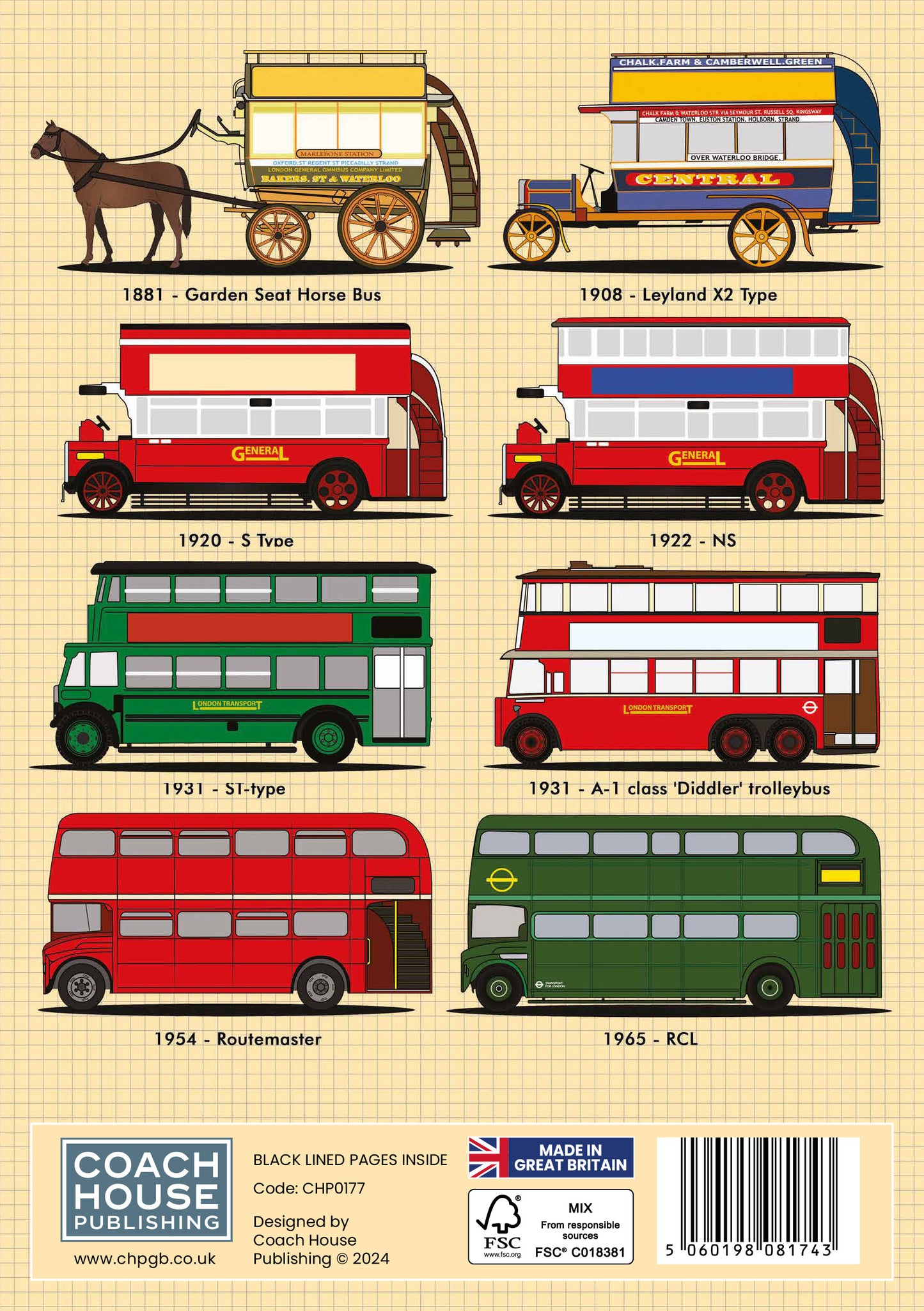 London Buses A5 Notebook