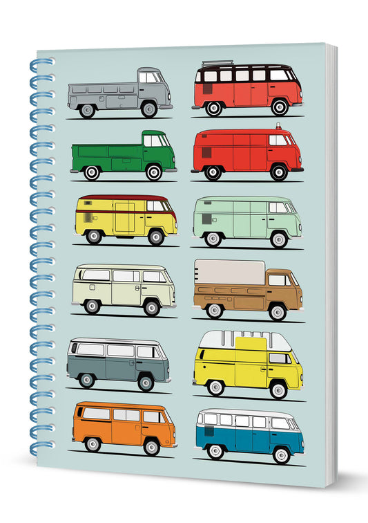 Camper Van Spiral Bound Notebook  (A5 Lined Pages)