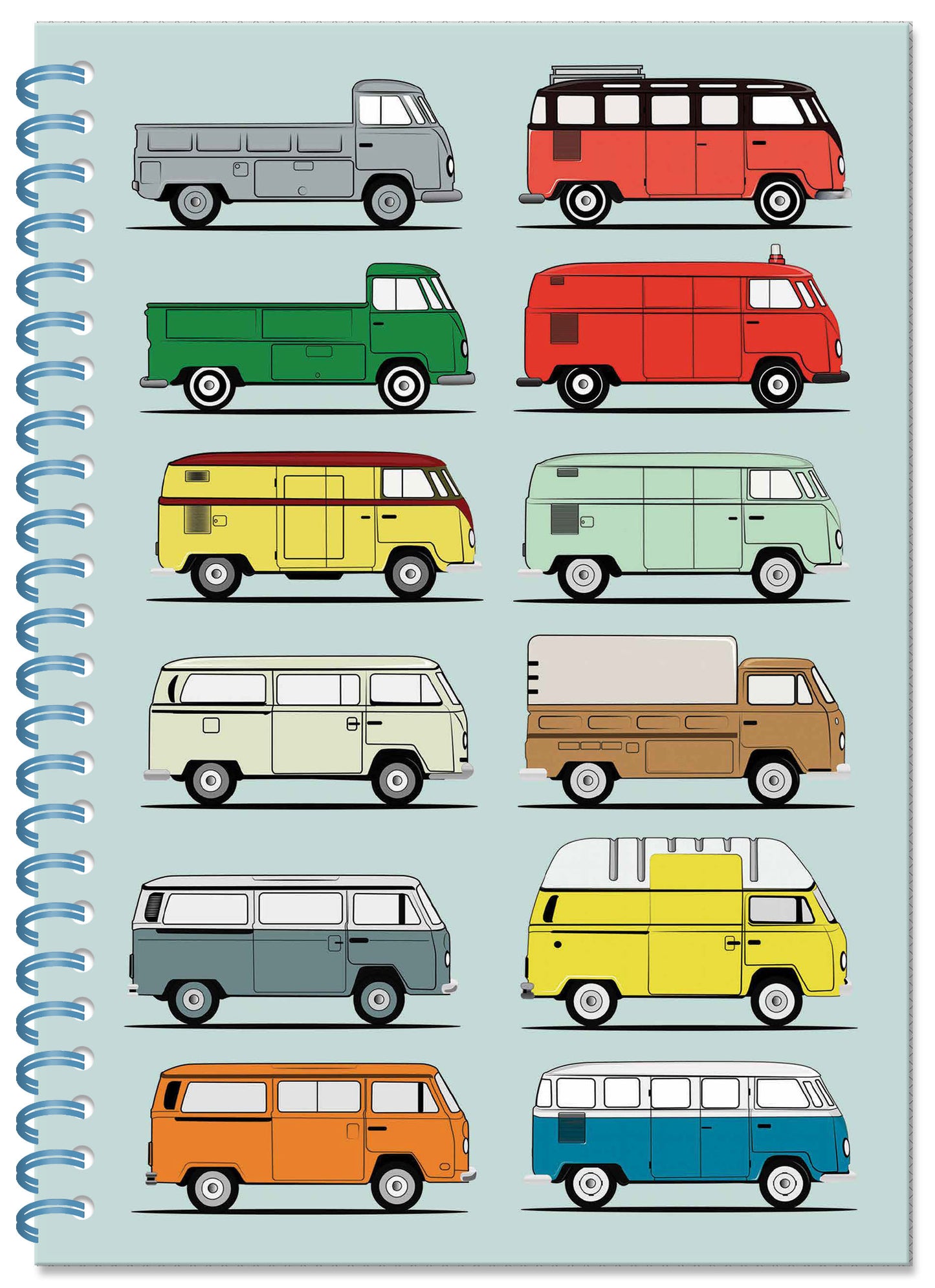 Camper Van Spiral Bound Notebook  (A5 Lined Pages)