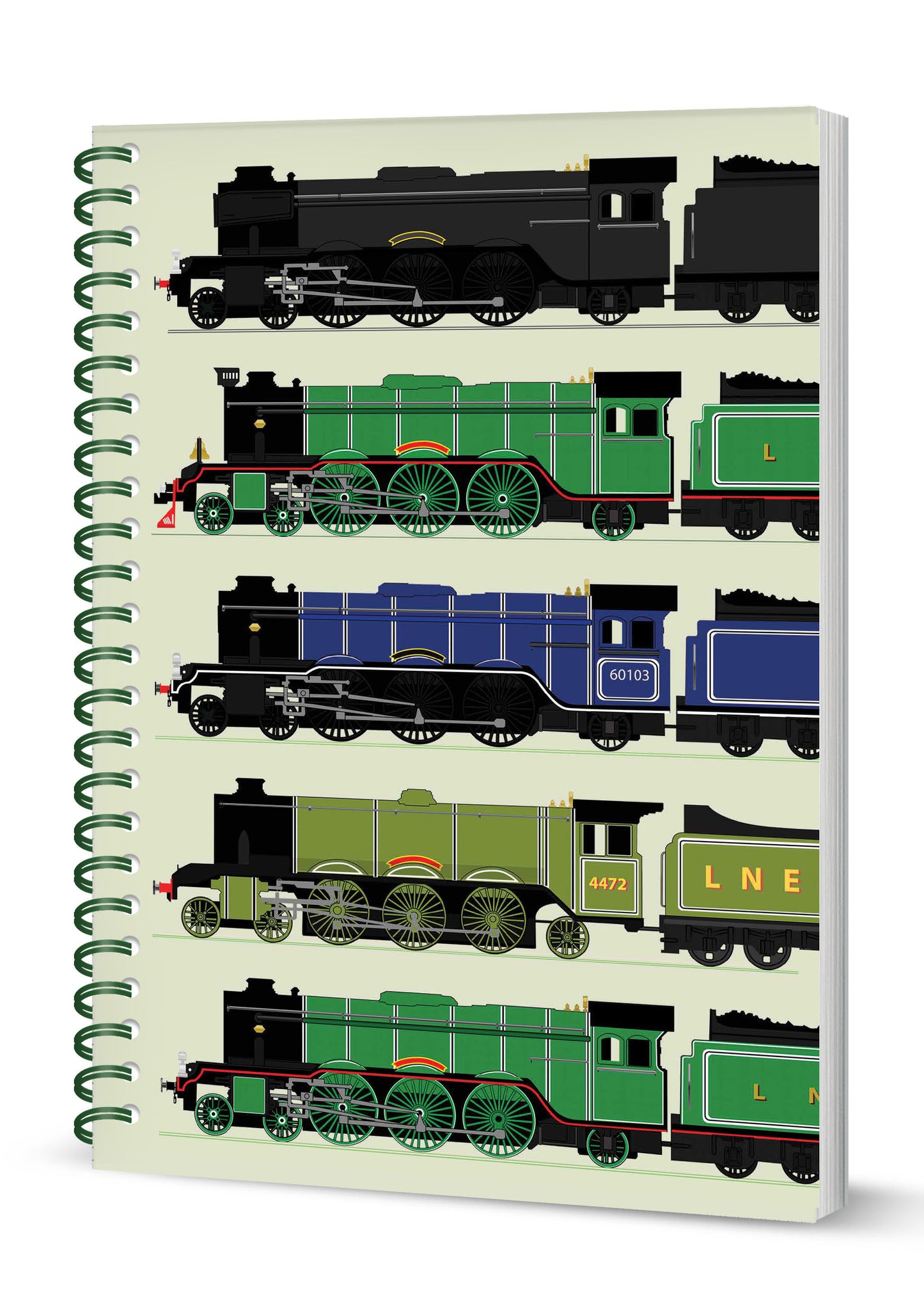 Flying Scotsman Spiral Bound Notebook (A5 lined pages)