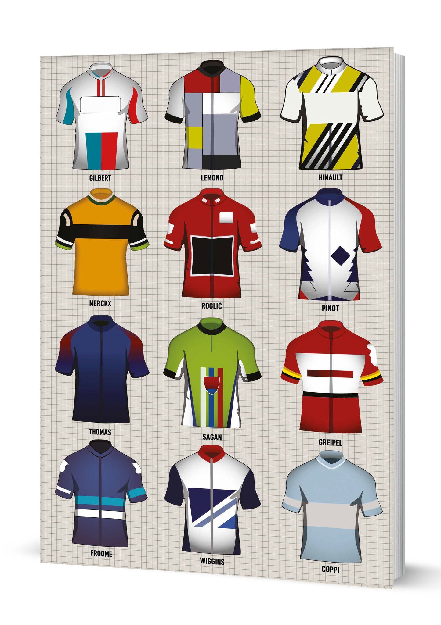 Vintage Cycling Jerseys Notebook (A5 120 Lined Pages)