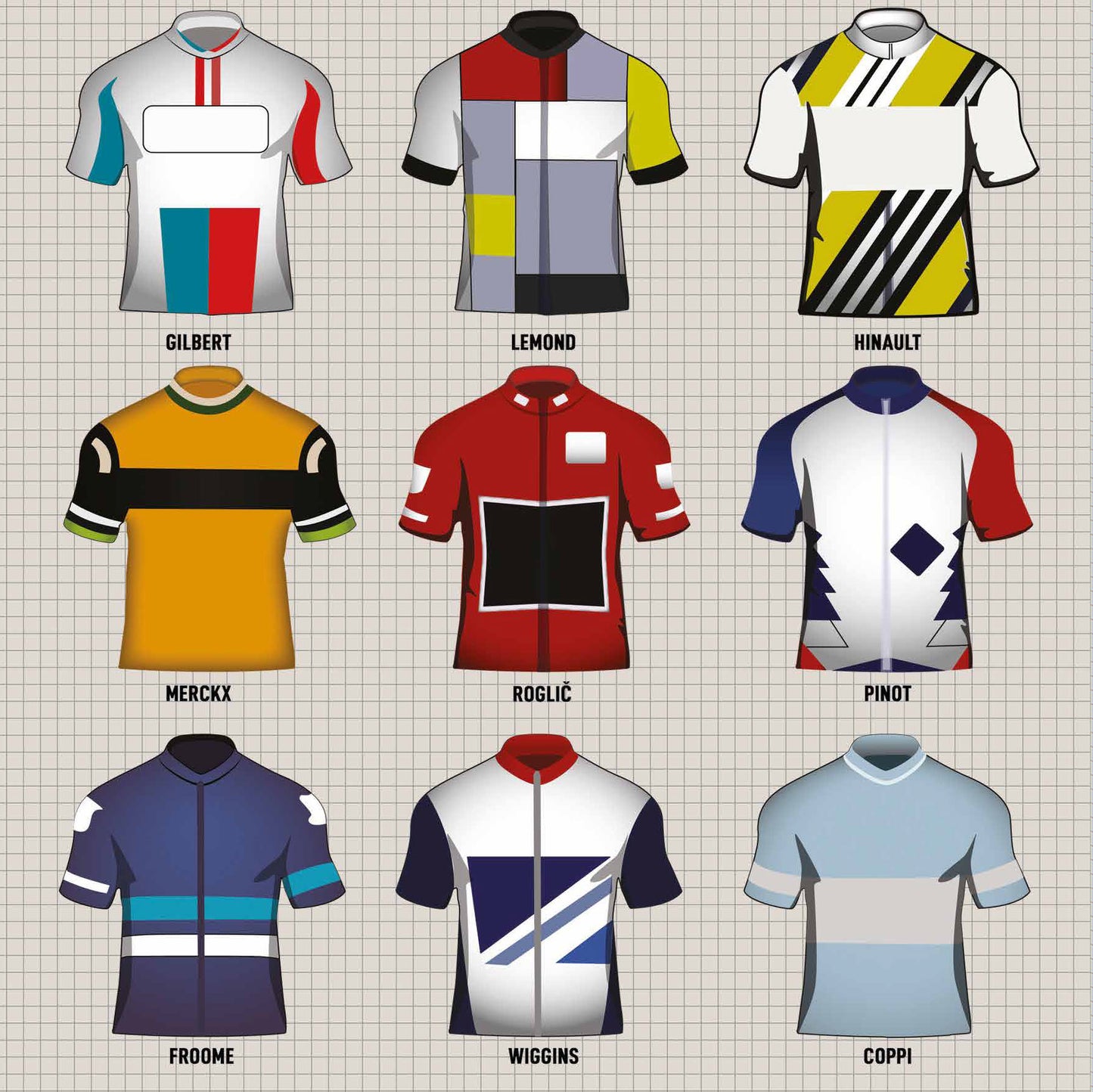 Vintage Cycling Tops Greetings Card (150x150 blank)