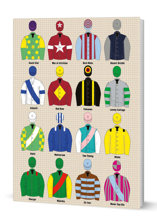 Vintage Jockey Silks A5 Softback Notebook