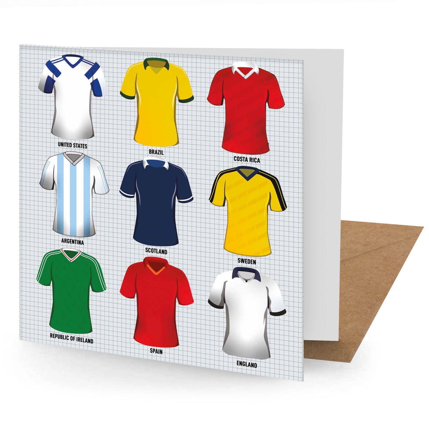 Vintage Football Tops Greetings Card (150x150 blank)