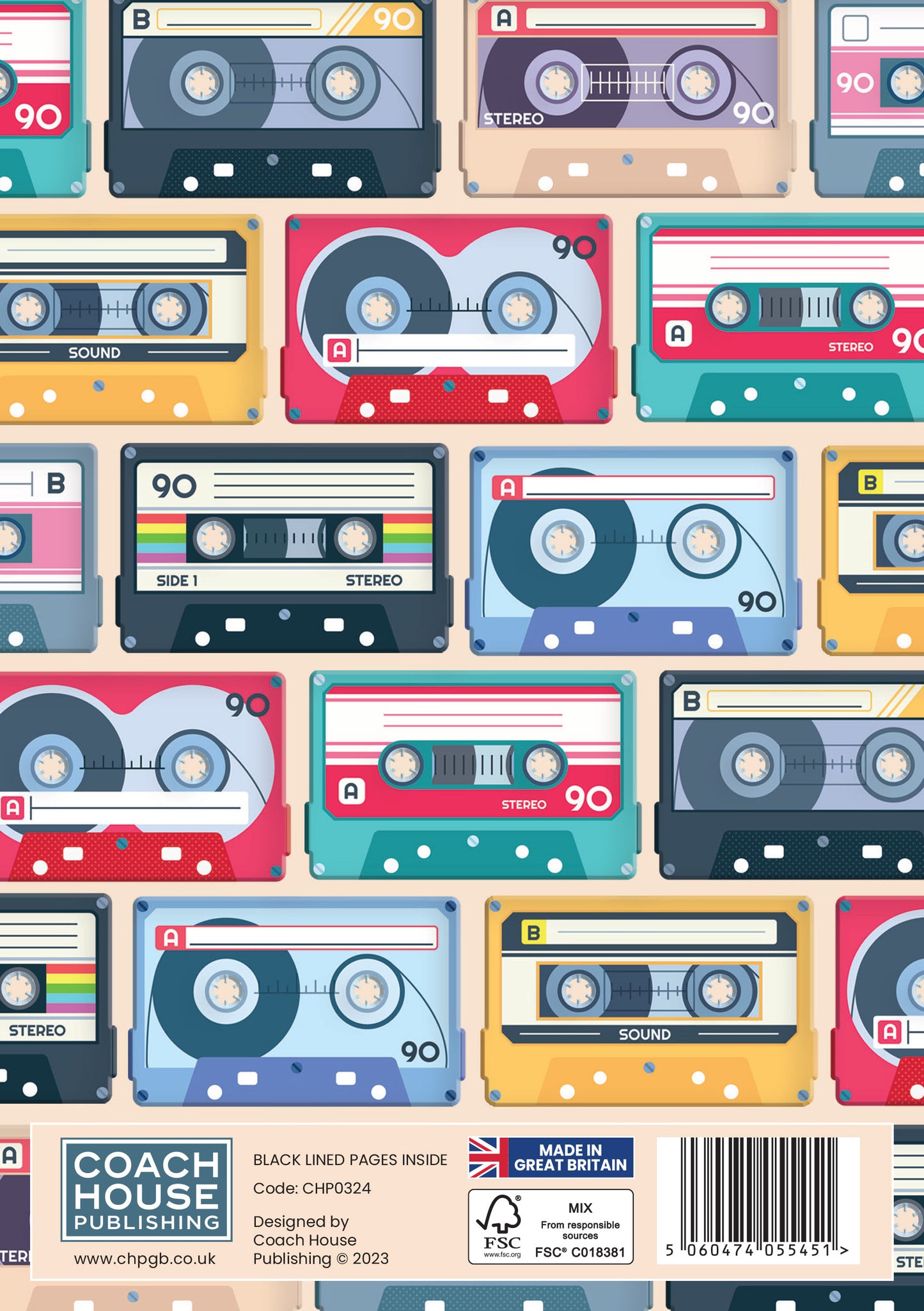 Cassette Tape A5 Softback Notebook