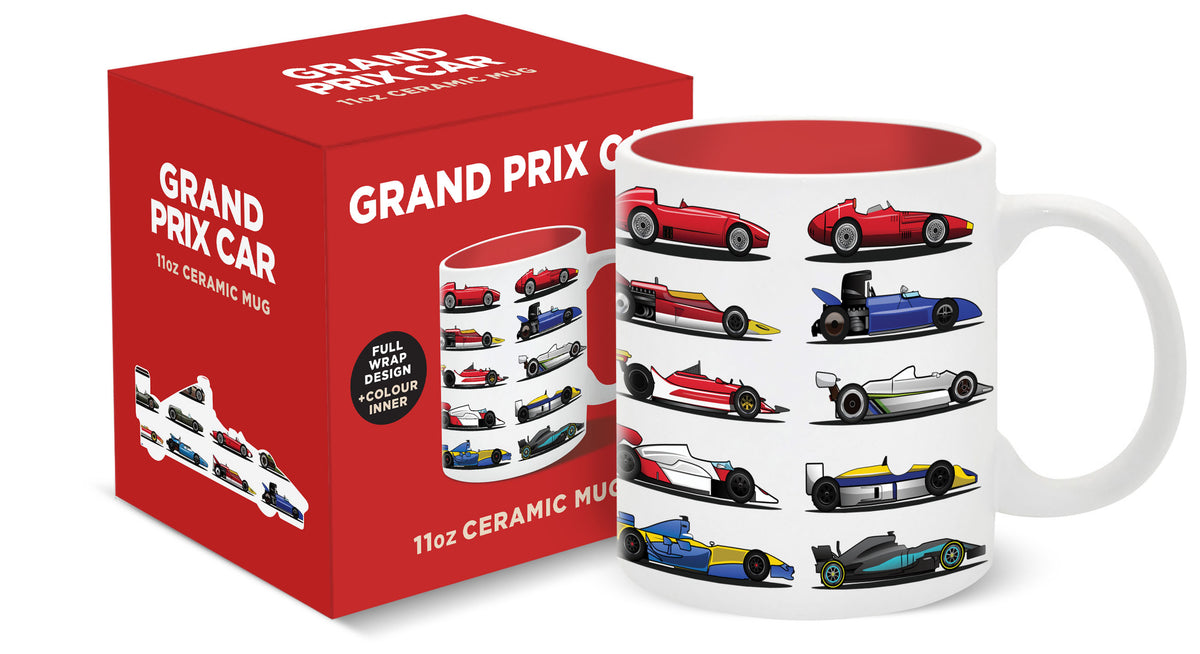 Grand Prix Cars Ceramic Mug with Gift Box (11oz)