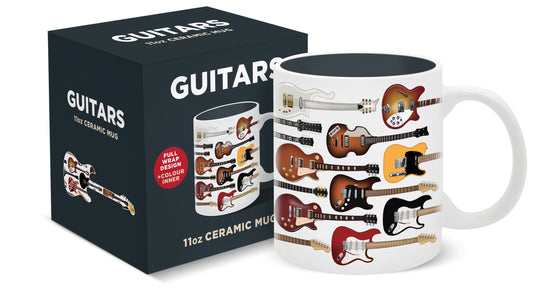 Guitars Ceramic Mug With Gift Box (11oz)