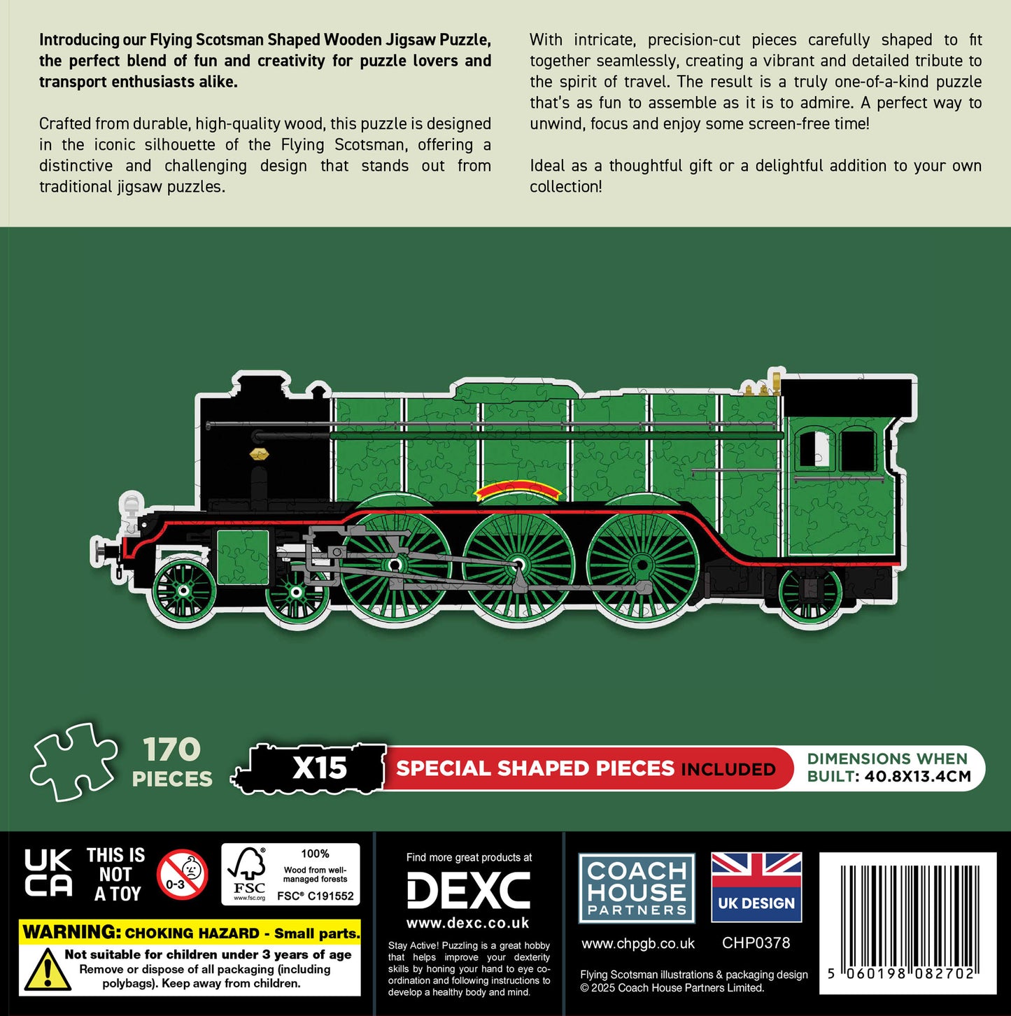 Flying Scotsman Shaped Wooden Jigsaw Puzzle